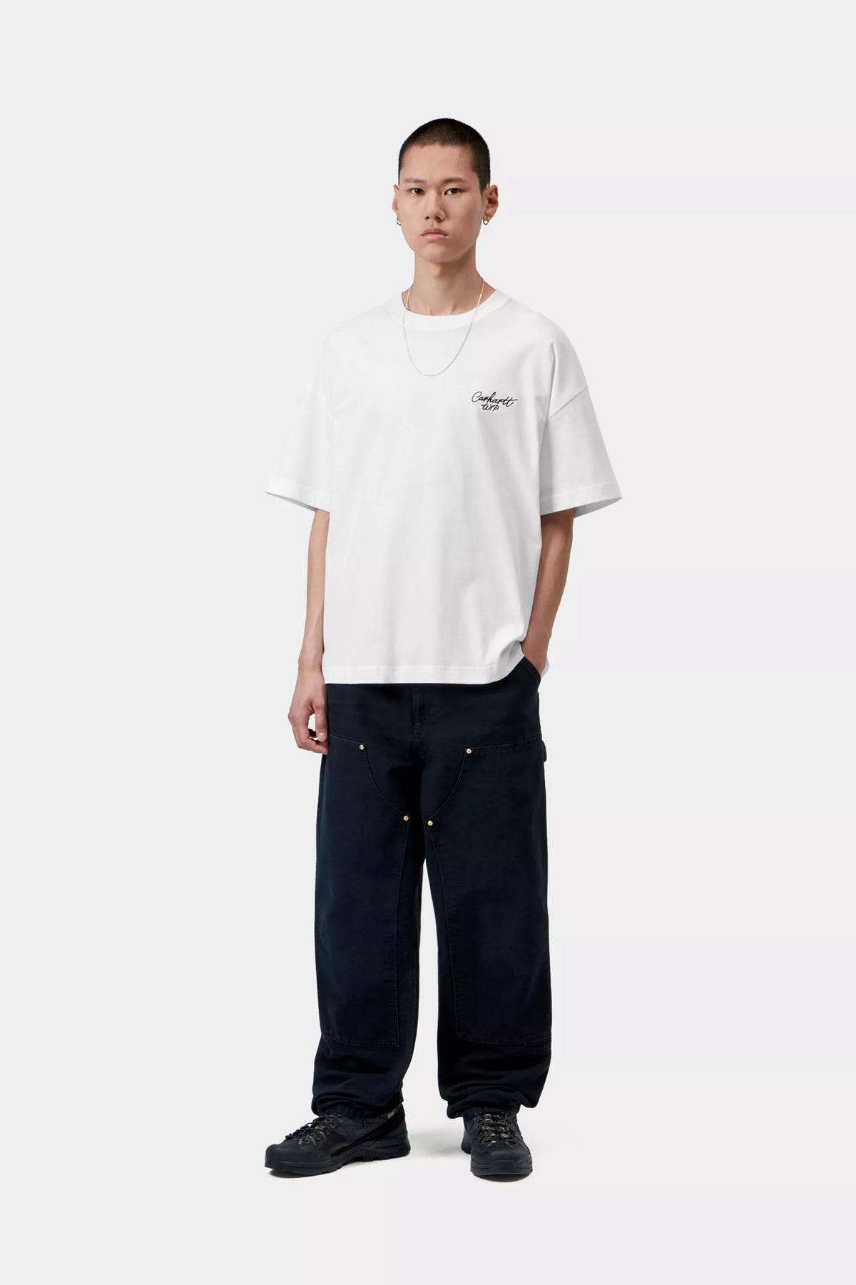 S/S Signature Script T-Shirt / carhartt wip / white