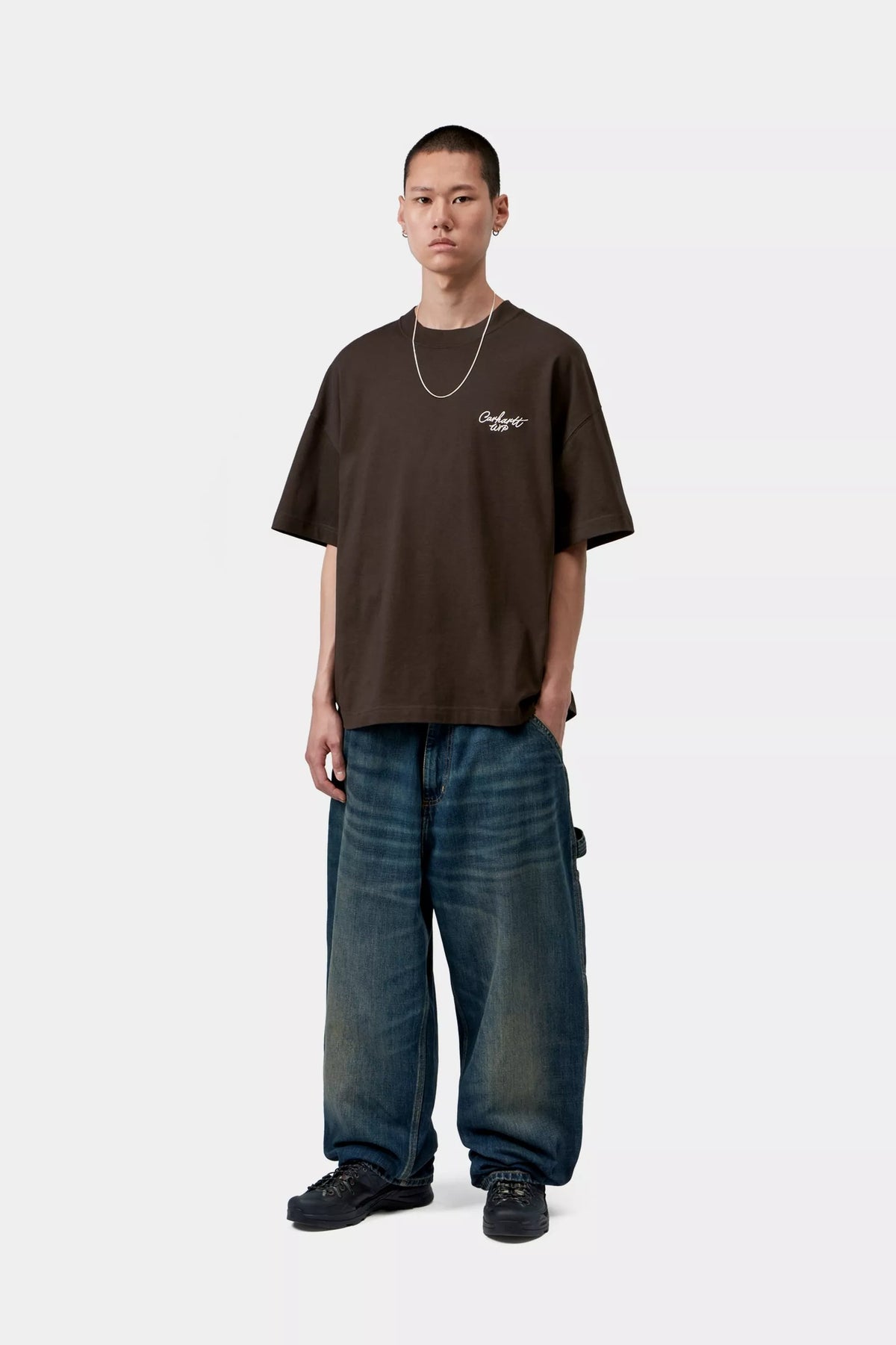 S/S Signature Script T-Shirt / carhartt wip / tobacco