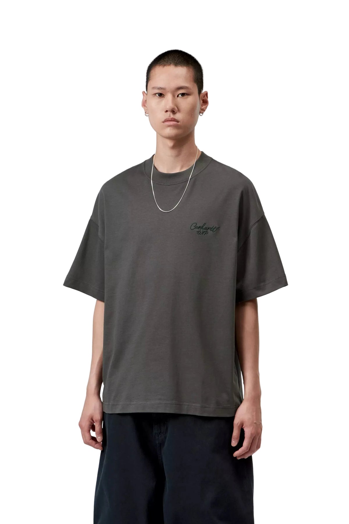 S/S Signature Script T-Shirt / carhartt wip / Graphite