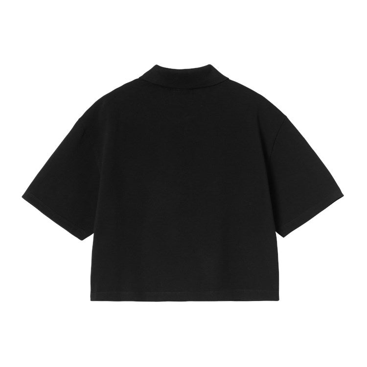 W' S/S Carhartt Script Polo T-Shirt / black
