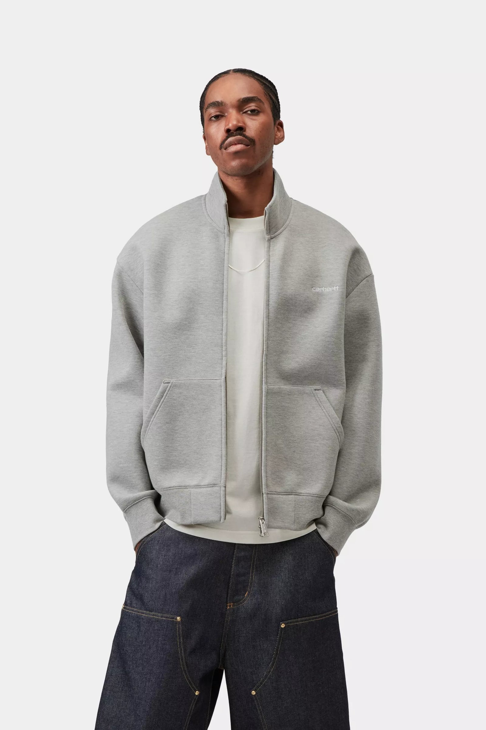 Alda Zip Sweat Jacket / CARHARTT WIP / GREY HEATHER