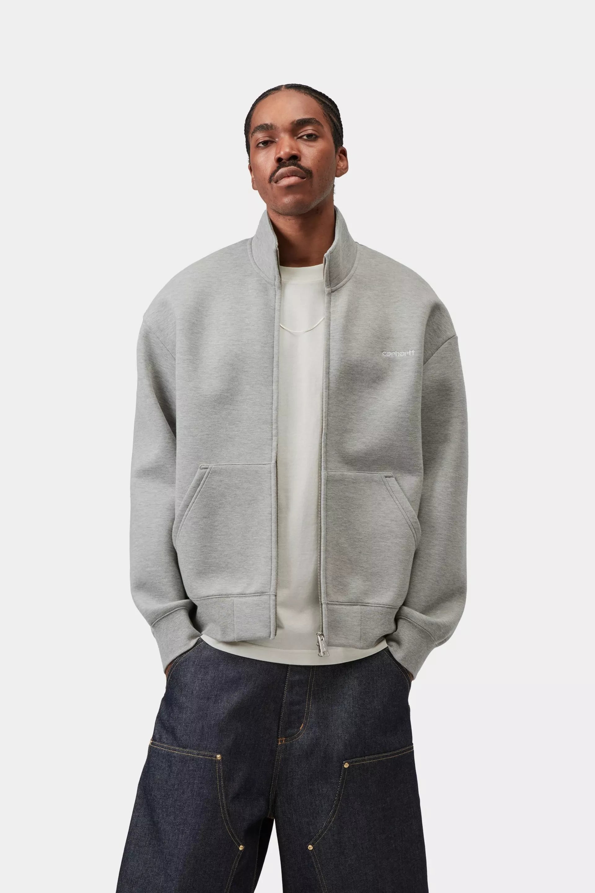 Alda Zip Sweat Jacket / CARHARTT WIP / GREY HEATHER