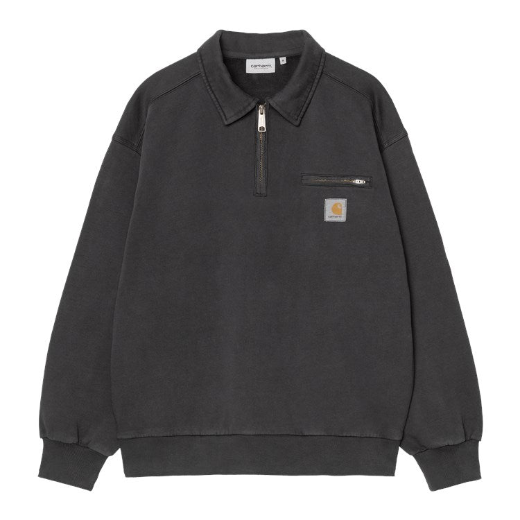 Half Zip Detroit Sweatshirt / carhartt wip / Black, Stone washed