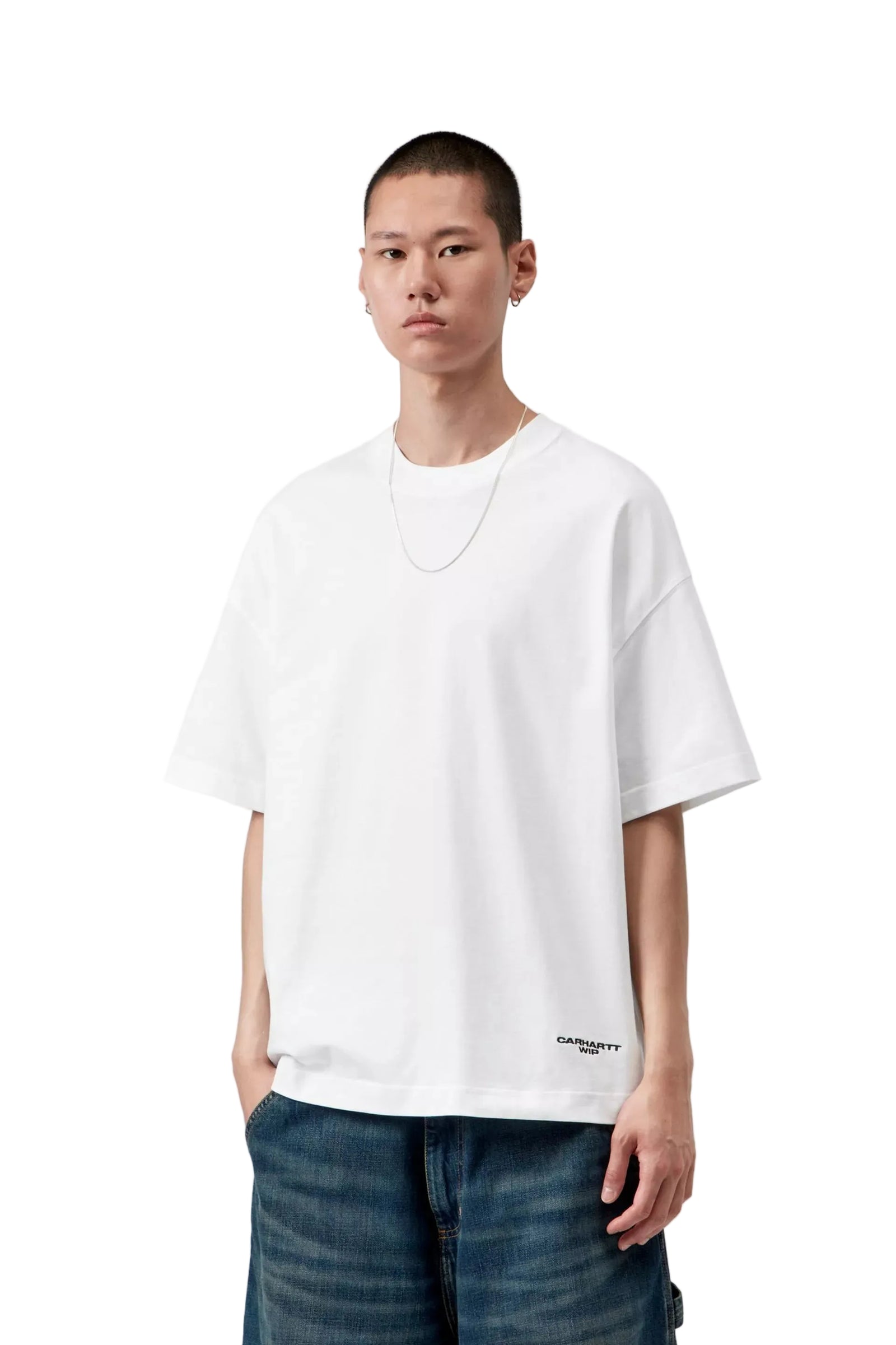 S/S Magazine Script T-Shirt / cxarhartt wip / white