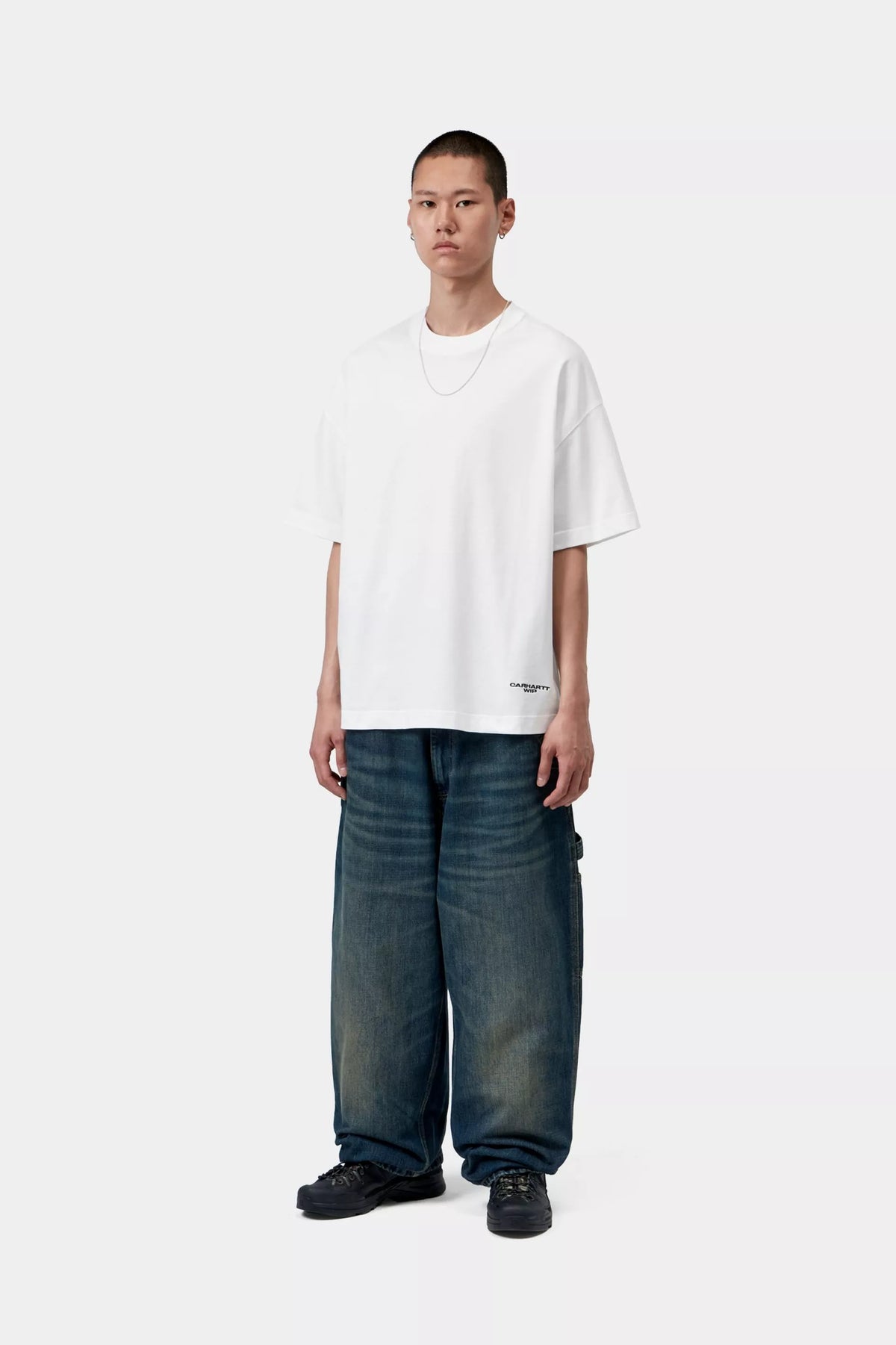 S/S Magazine Script T-Shirt / cxarhartt wip / white