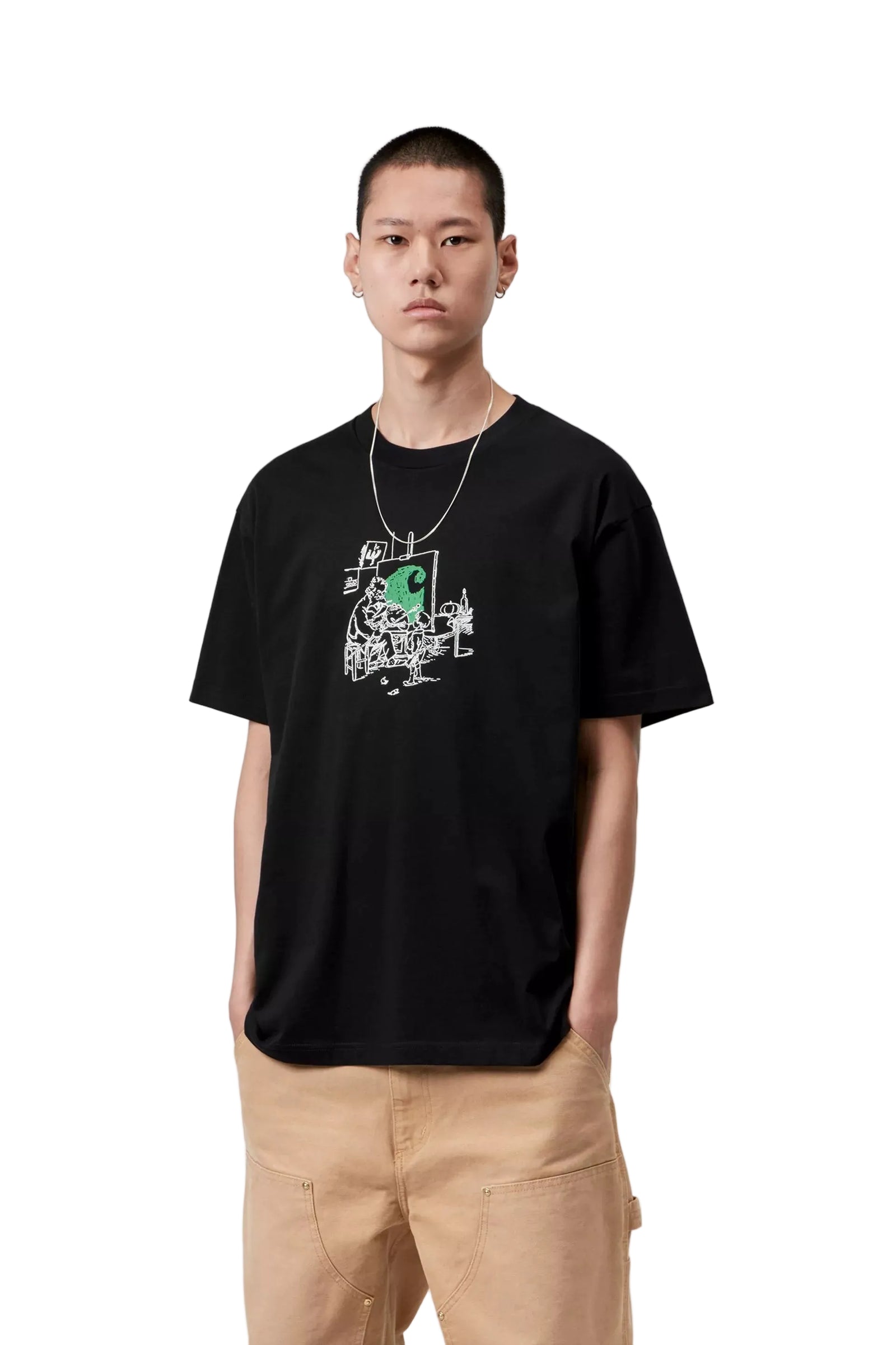 S/S Old Painter T-Shirt / carhartt wip / black