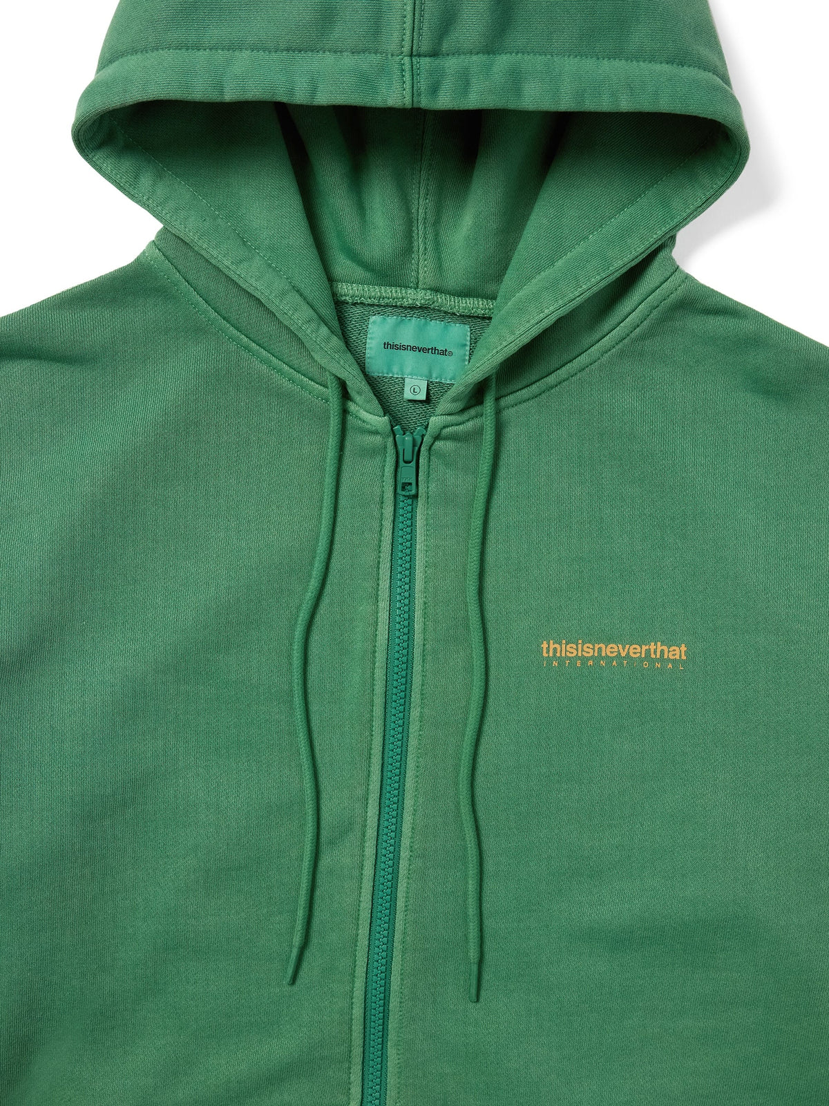 INTL. Logo Zip Up Hoodie/ thisisneverthat / deep green