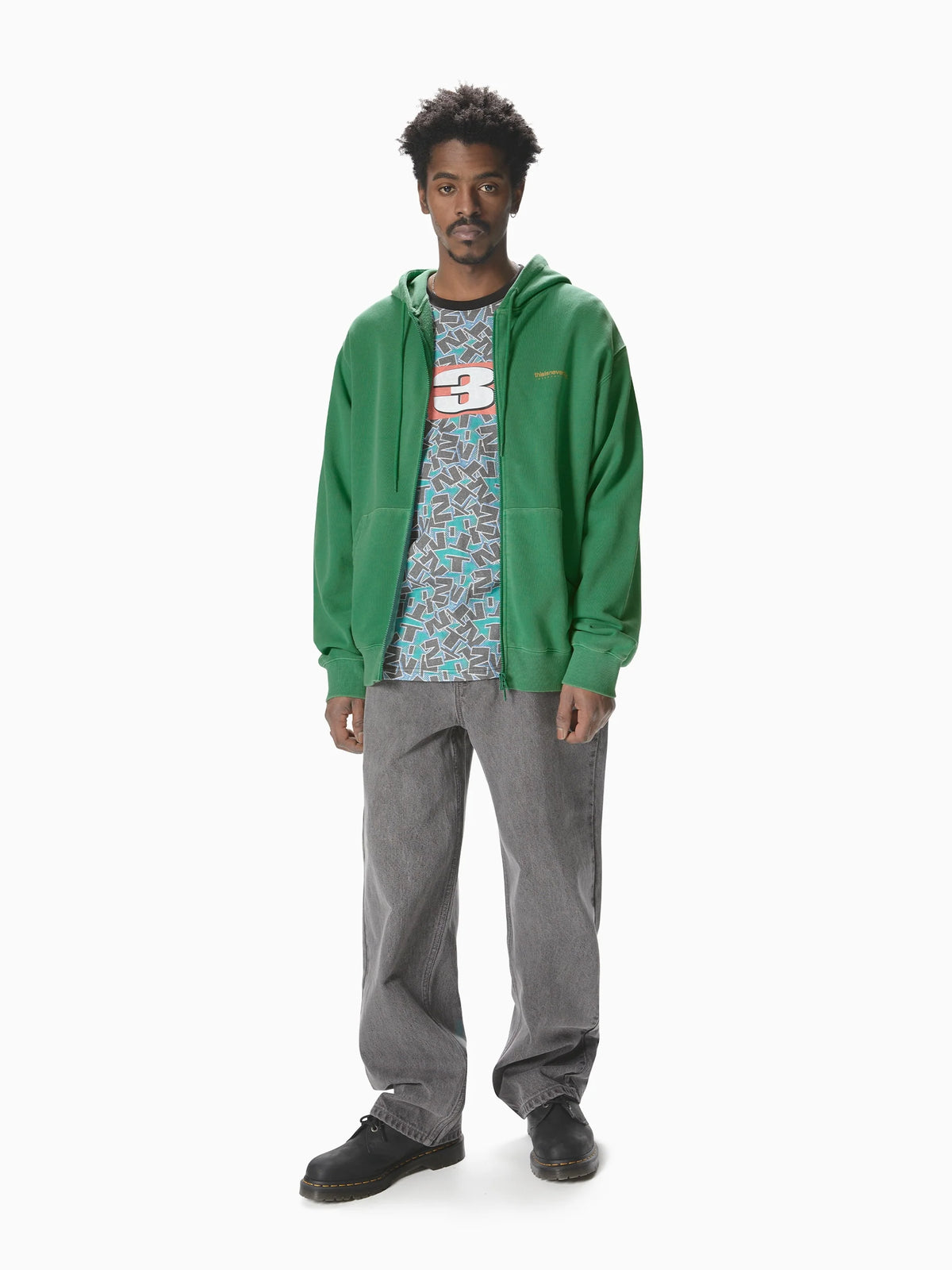 INTL. Logo Zip Up Hoodie/ thisisneverthat / deep green