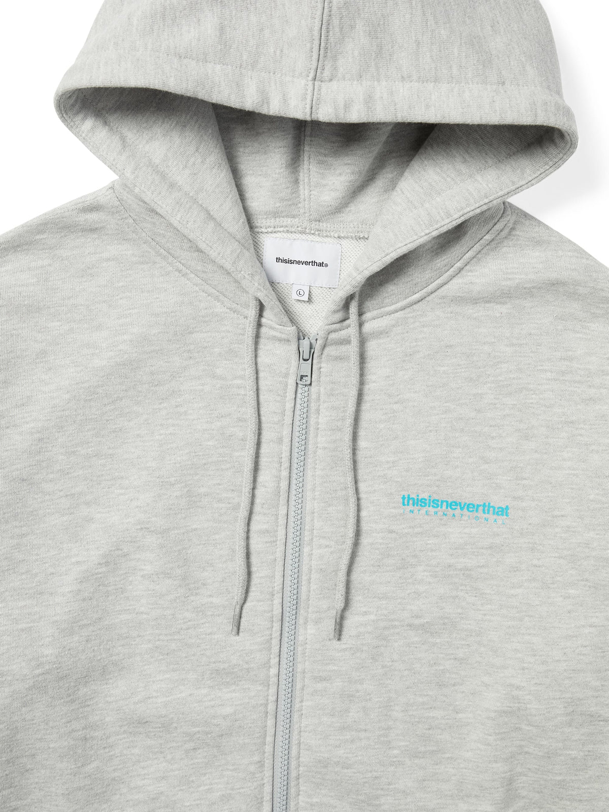 INTL. Logo Zip Up Hoodie / thisisneverthat / heather grey
