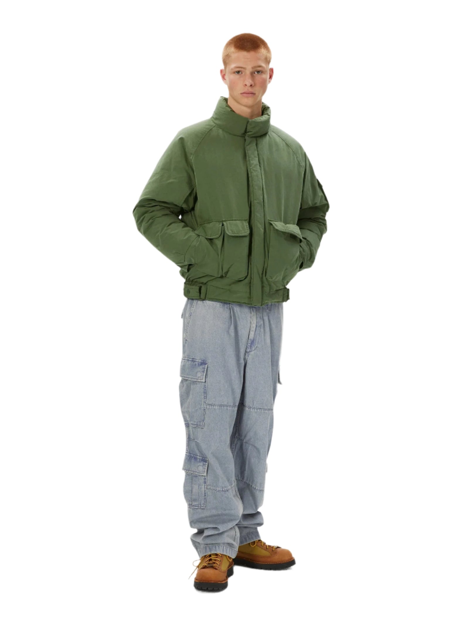Multi Pocket Down Jacket Green / thisisneverthat