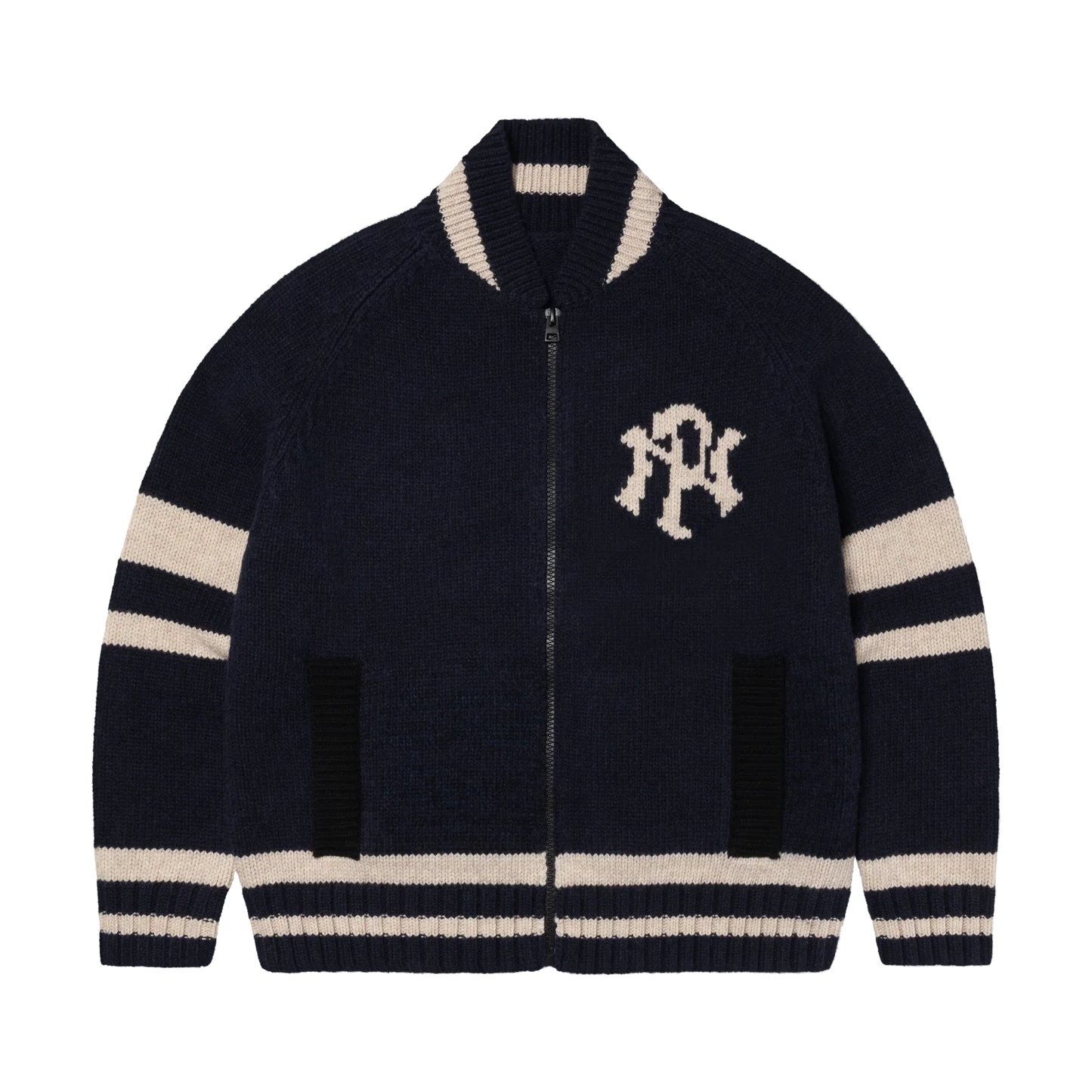 NYP Varsity Zip Thru Knit / no problemo