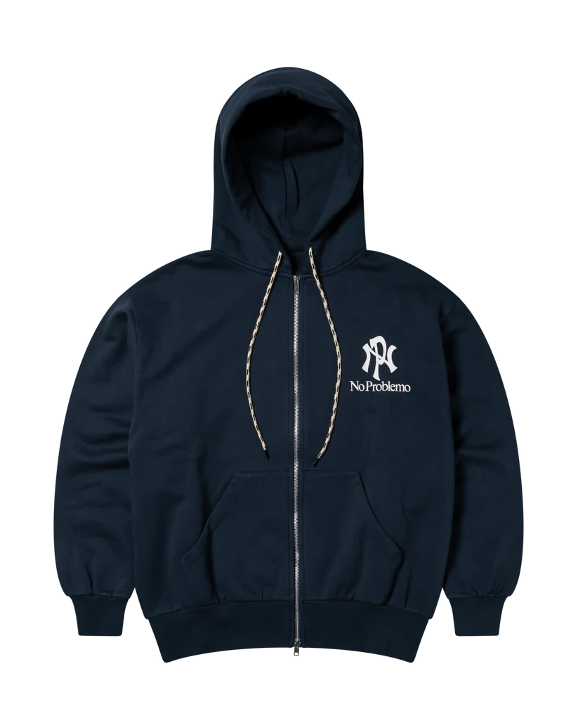 NYP Zip Through Hoodie / no problemo / navy