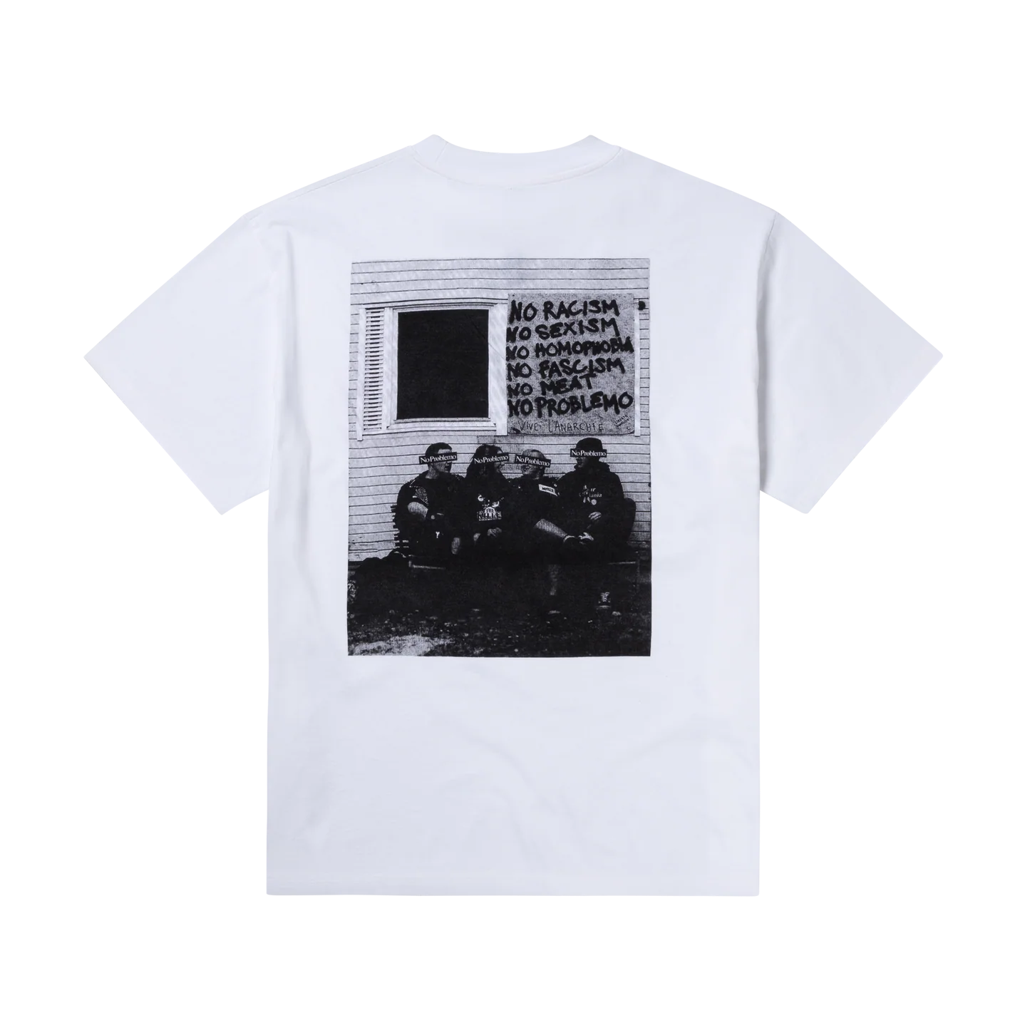 No War SS Tee / no problemo / white