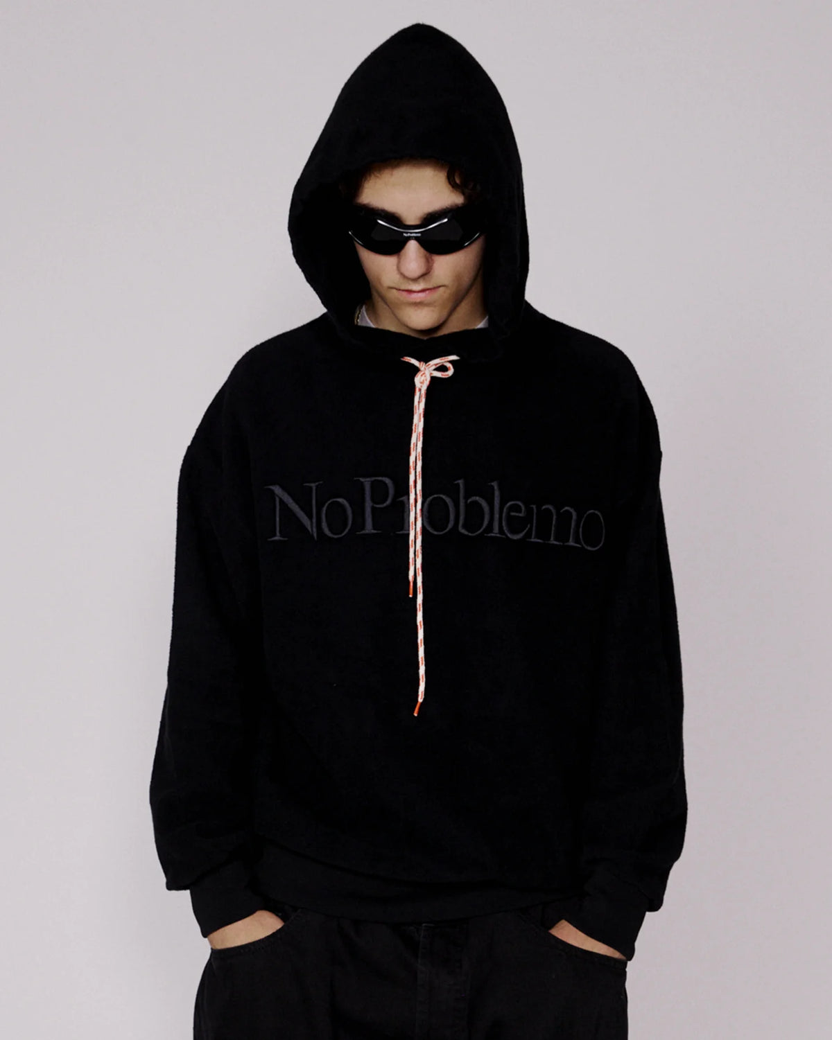 No Problemo Reverse Fleece Hoodie / black