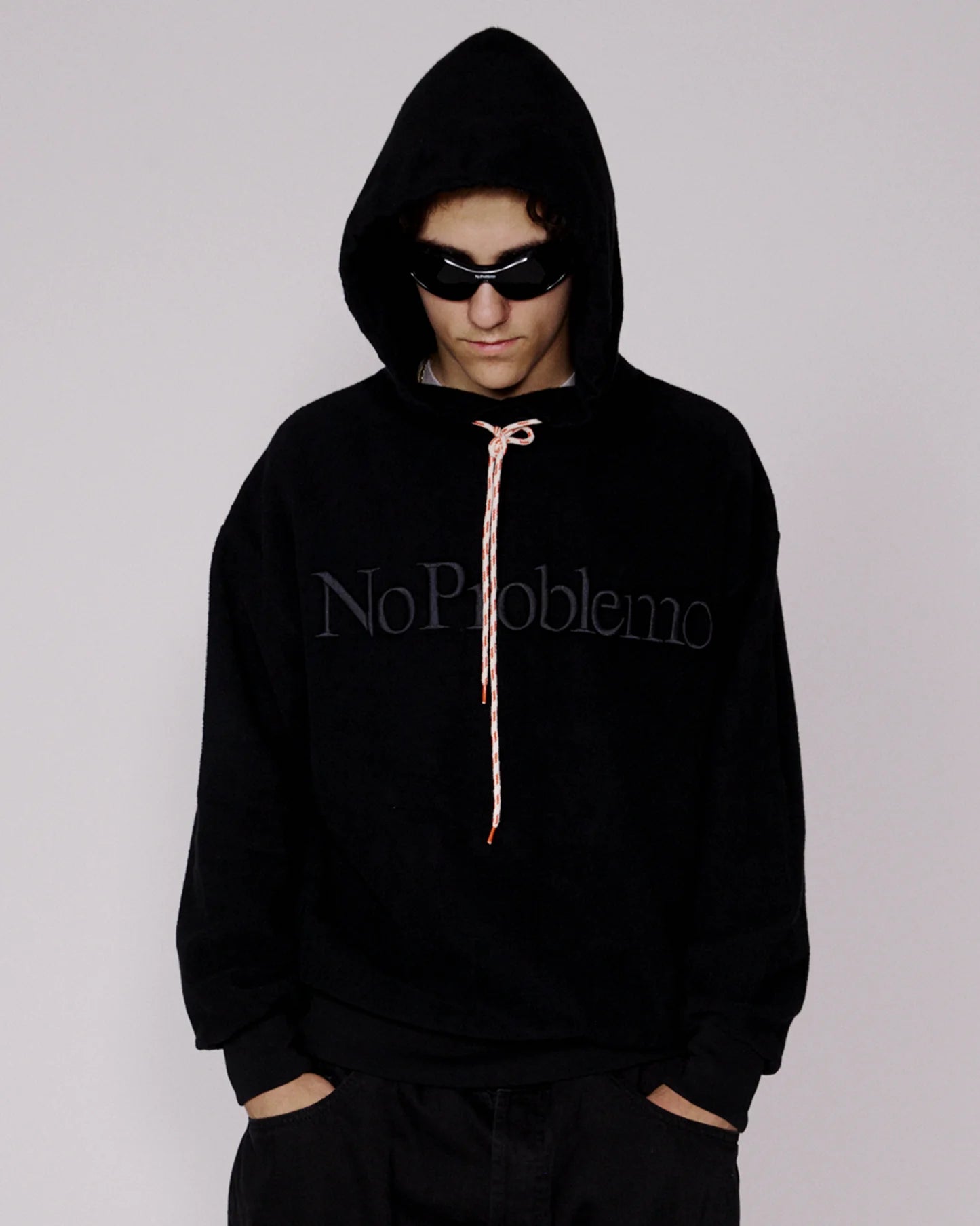 No Problemo Reverse Fleece Hoodie / black