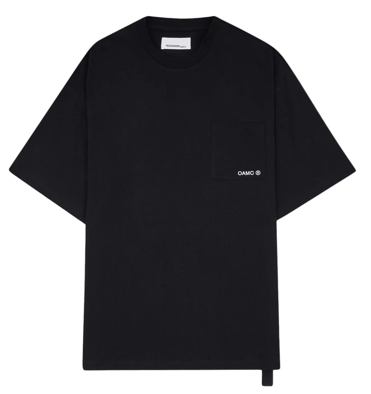 Stencil Print Pocket T-Shirt Black / peacemaker oamc