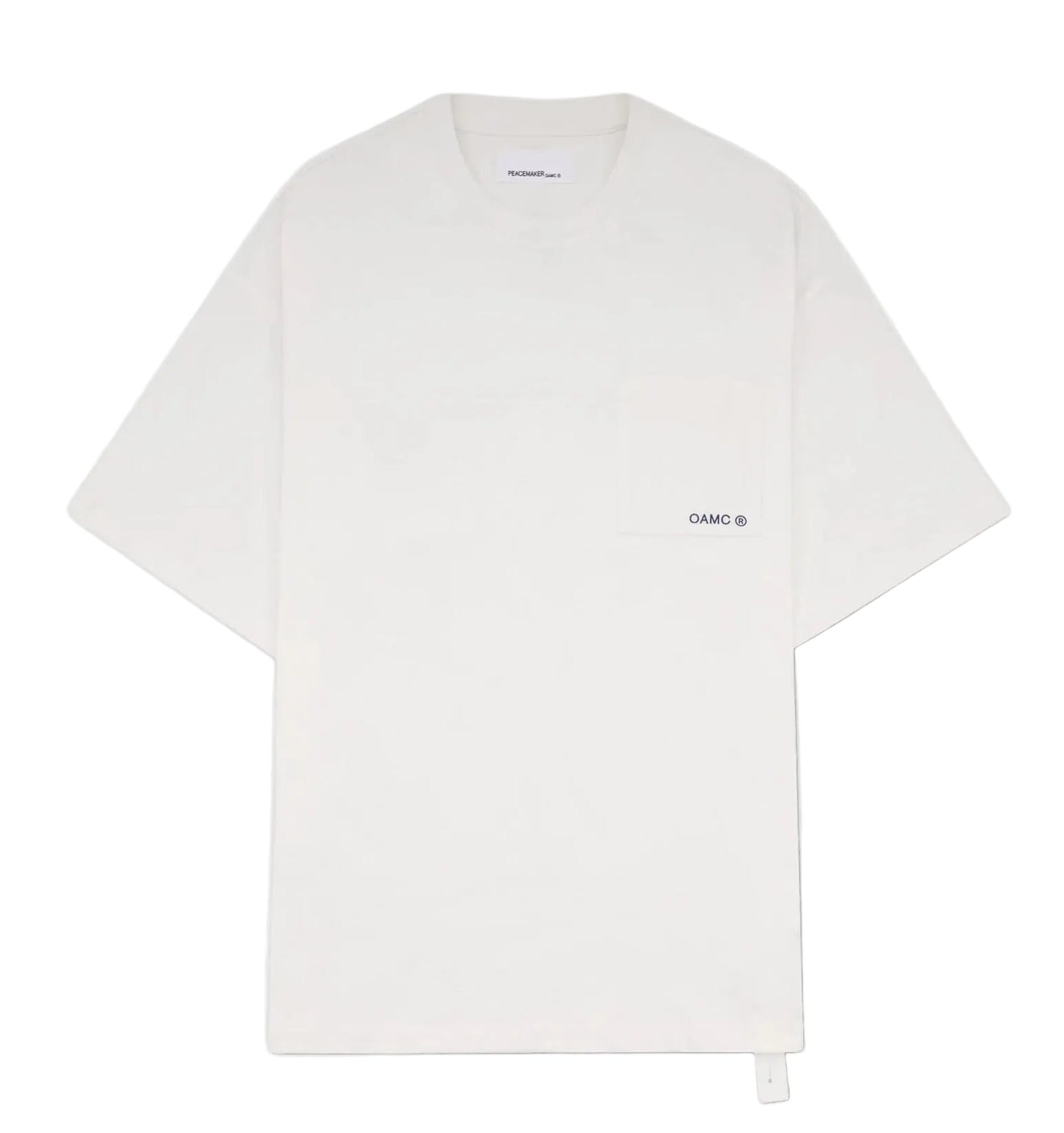 Stencil Print Pocket T-Shirt White / peacemaker oamc