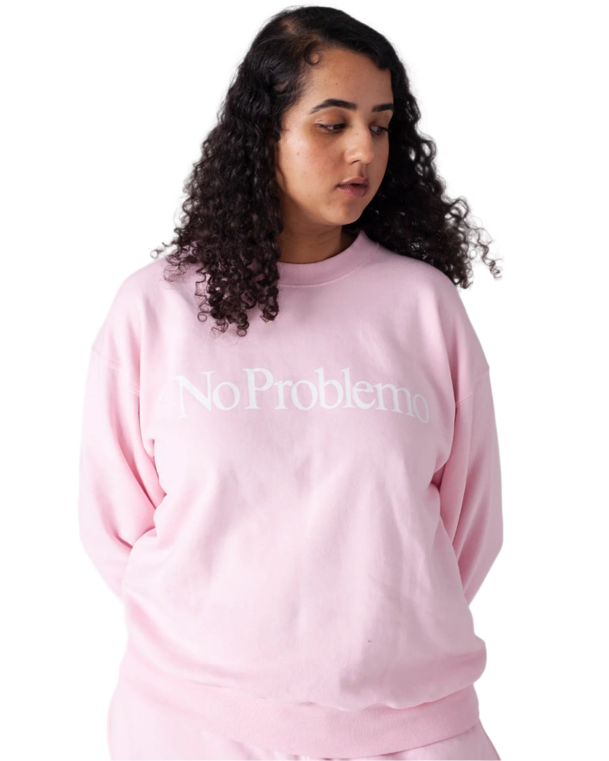 NO PROBLEMO SWEATSHIRT / PALE PINK