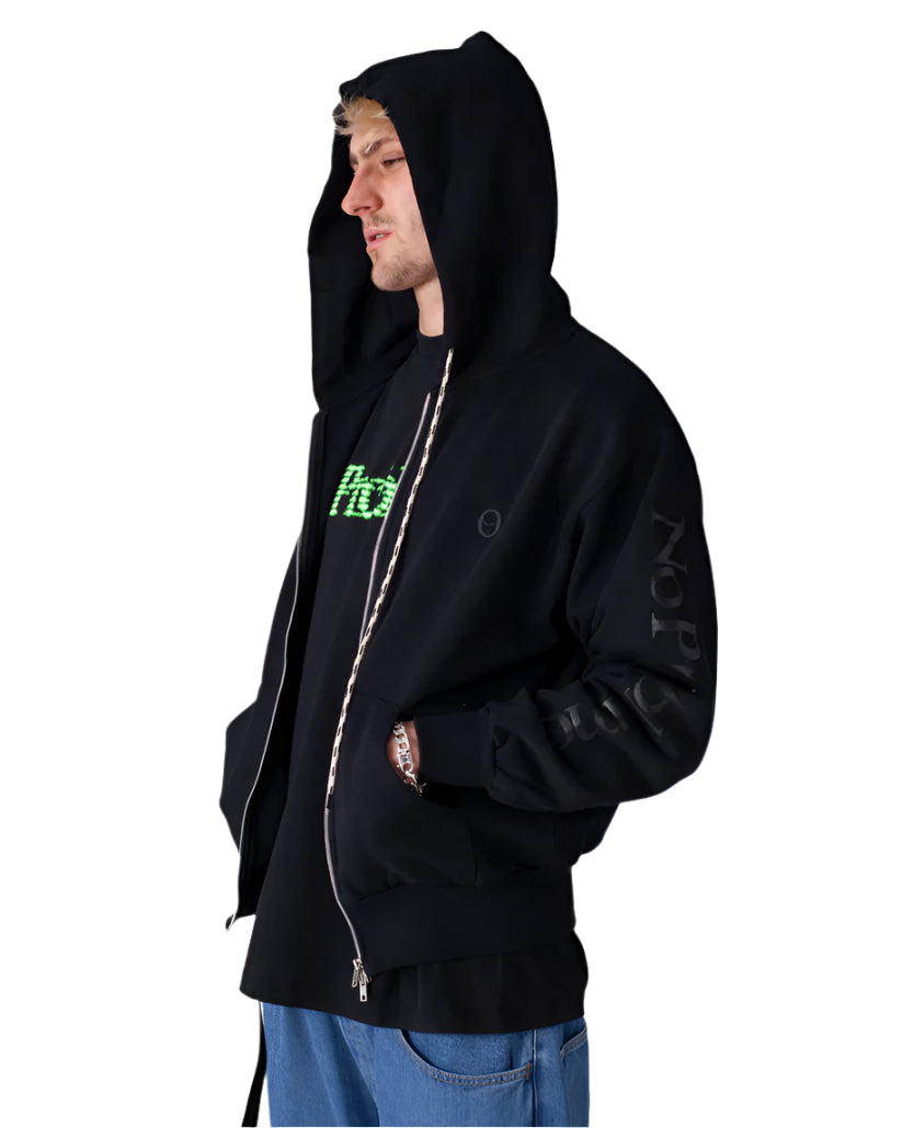 Alien-O Zip Through Hoodie / no problemo / black