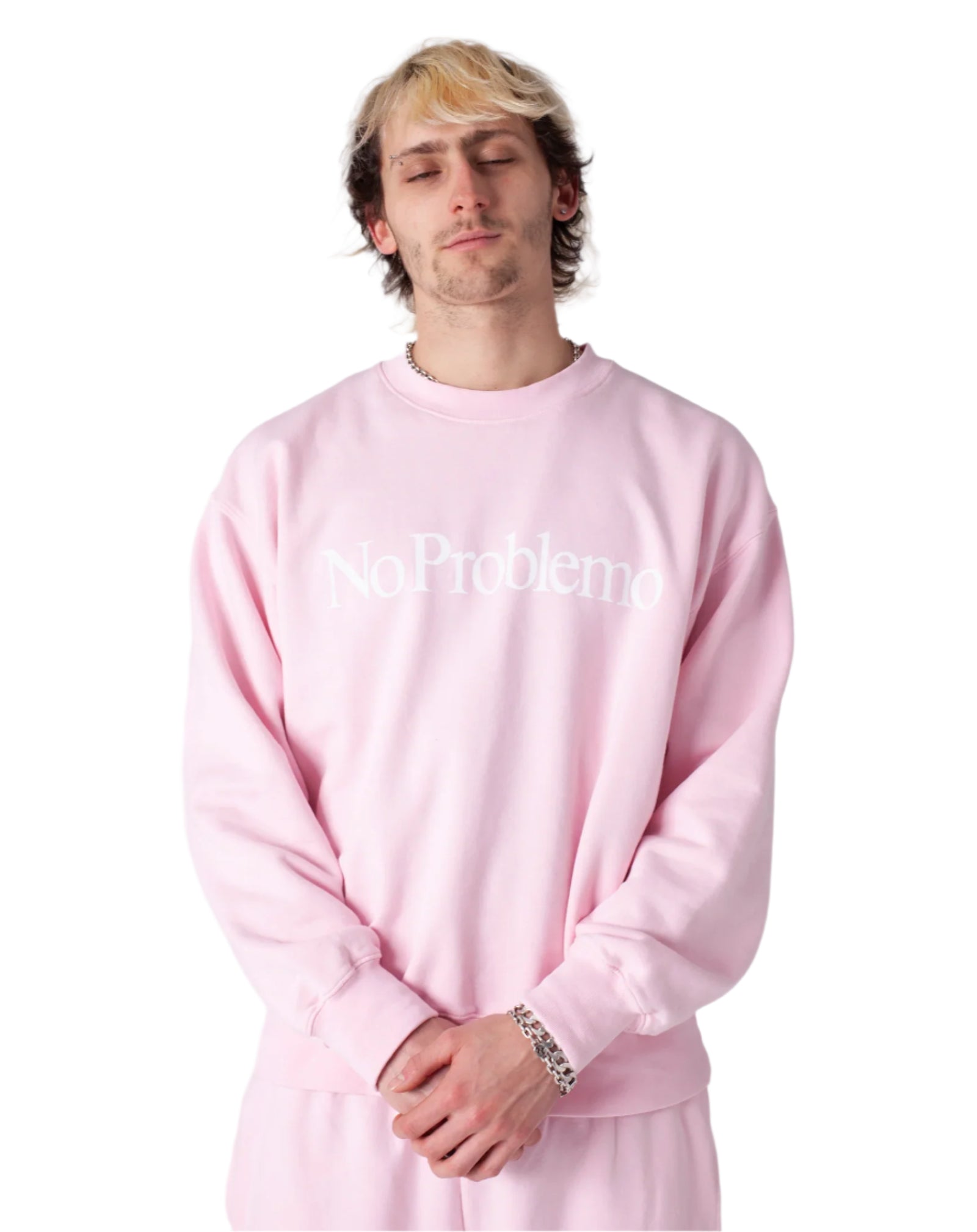 NO PROBLEMO SWEATSHIRT / PALE PINK