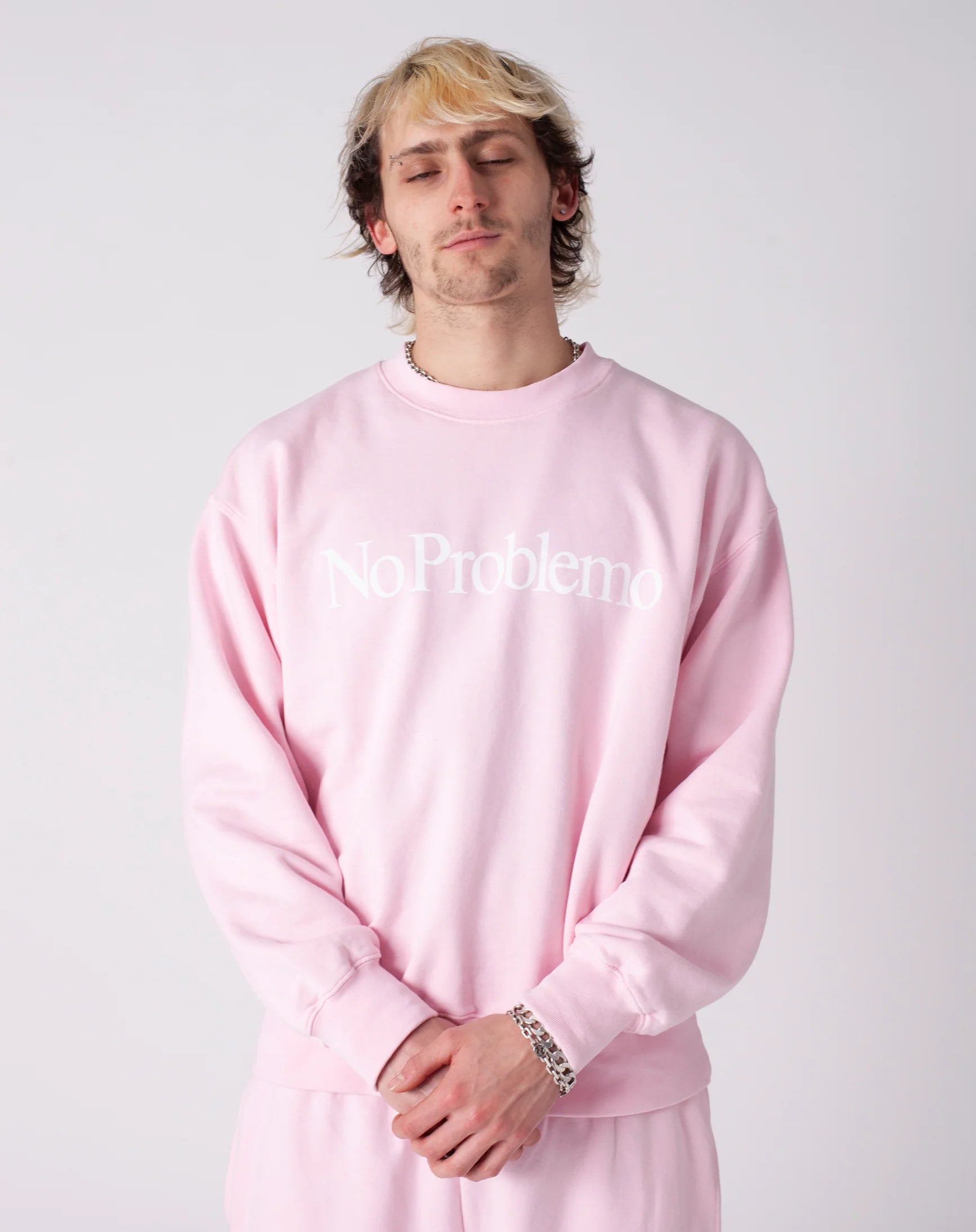 NO PROBLEMO SWEATSHIRT / PALE PINK