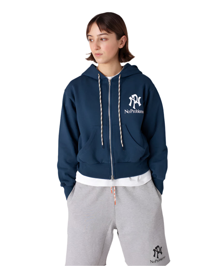 NYP Zip Through Hoodie / no problemo / navy