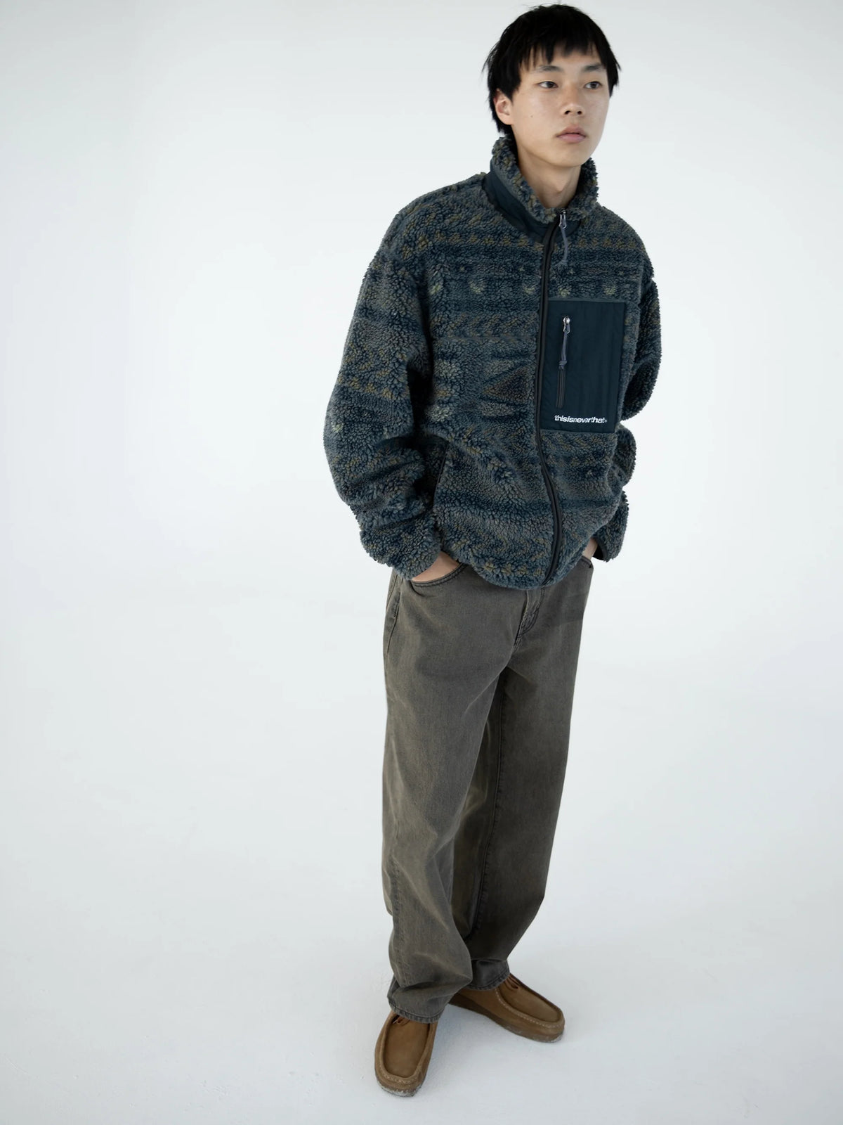 SP Sherpa Fleece Jacket Navy / THISISNEVERTHAT / NAVY