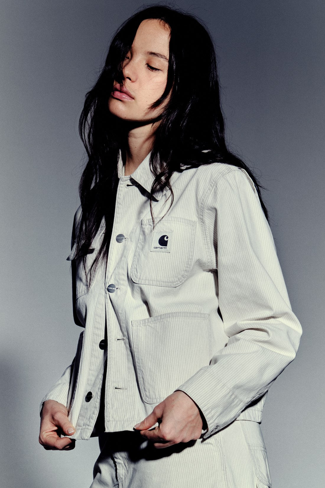 W' Mercer Chore Coat / carhartt wip / Mercer Stripe, Graphite / Wax, Bleached