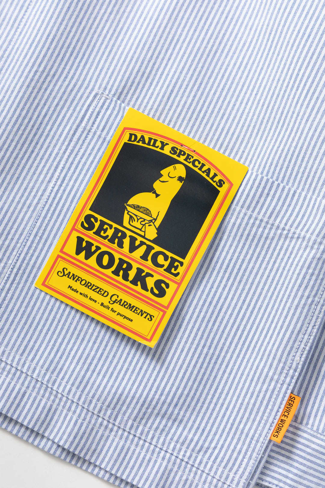 Waiter Shirt - Oxford Blue Stripe / service works