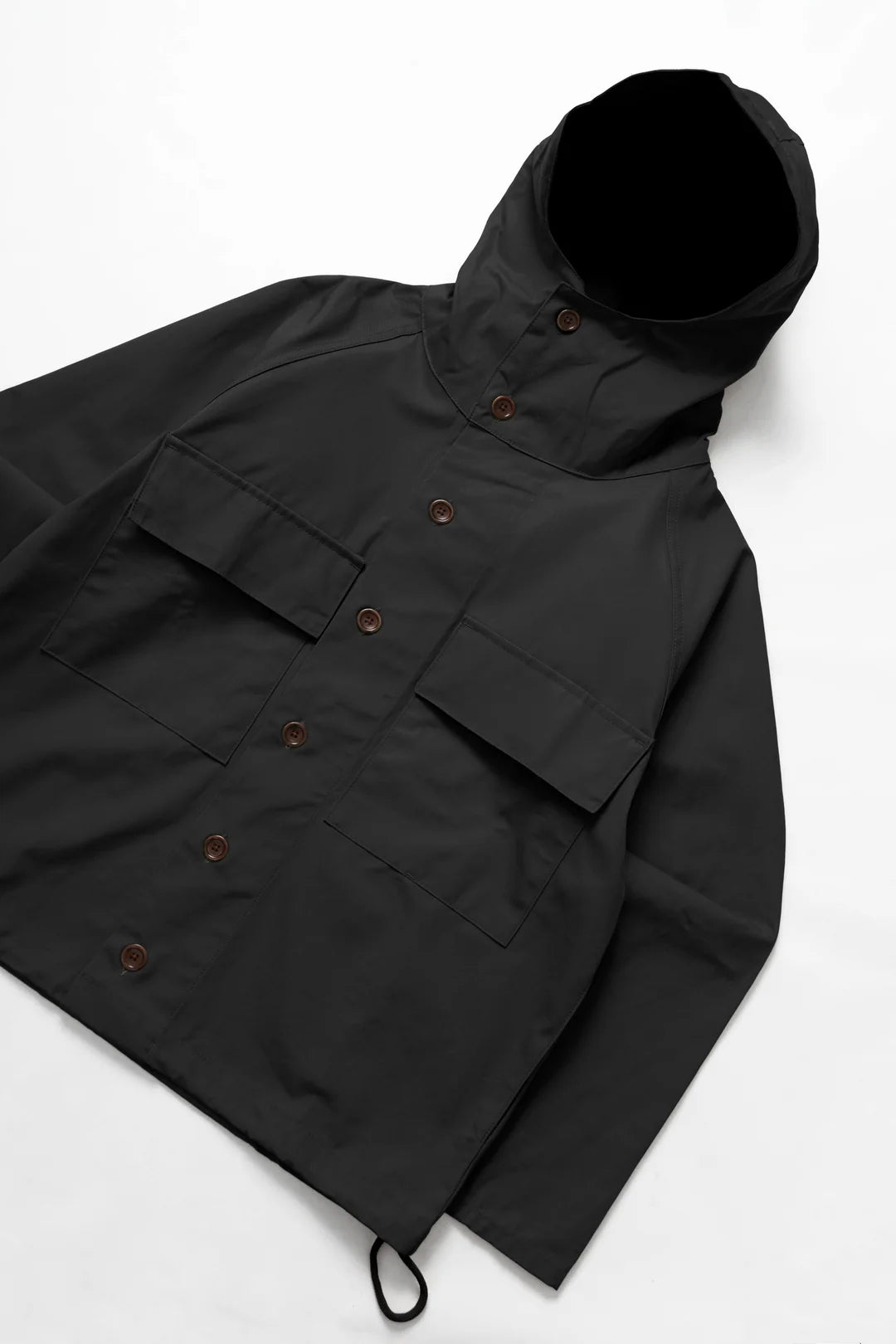 Waxed Cotton Allotment Parka - Black / service works