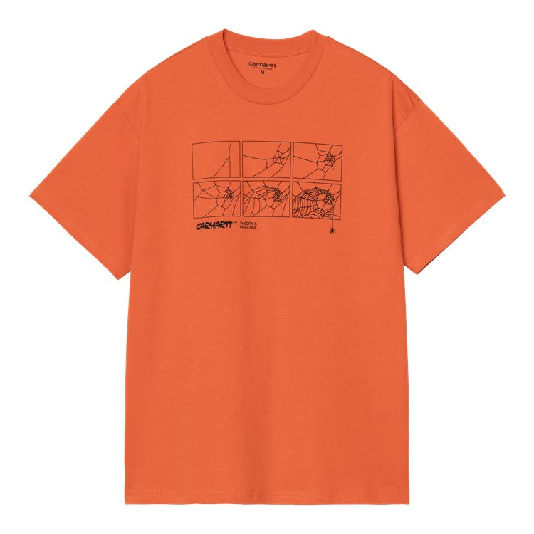 S/S Theory And Practice T-Shirt / CARHARTT WIP / Persimmon