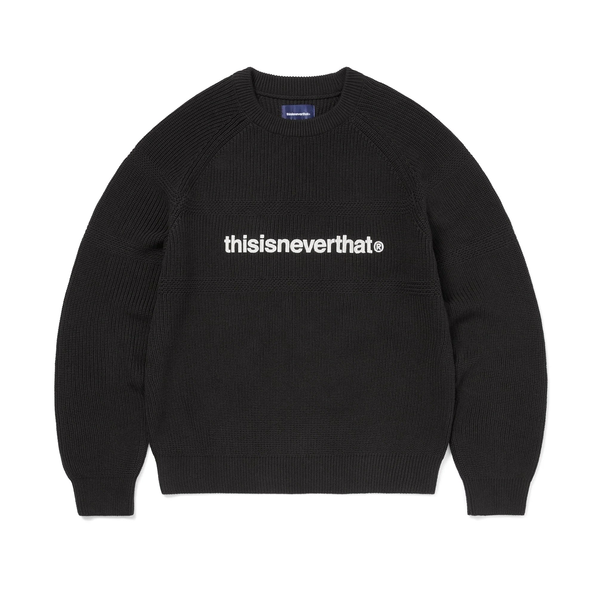 T-Logo Knit Sweater Black / THISISNEVERTHAT