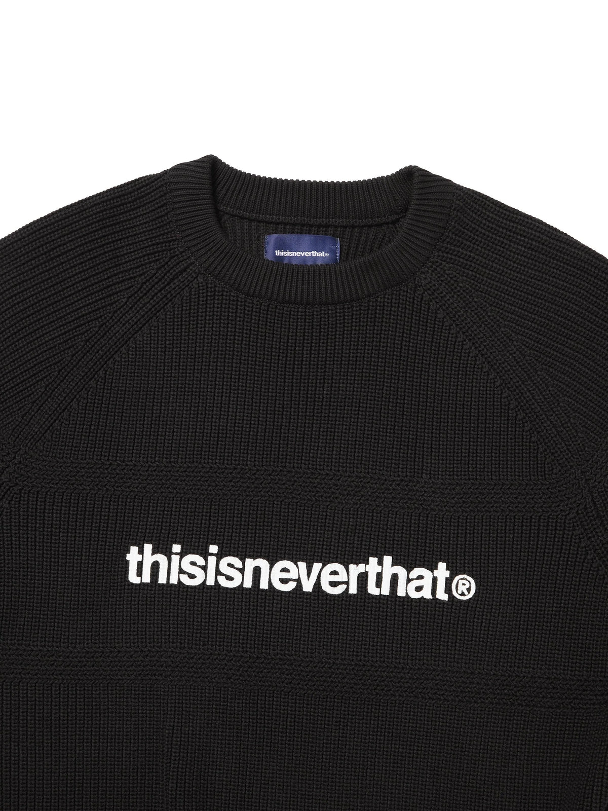 T-Logo Knit Sweater Black / THISISNEVERTHAT