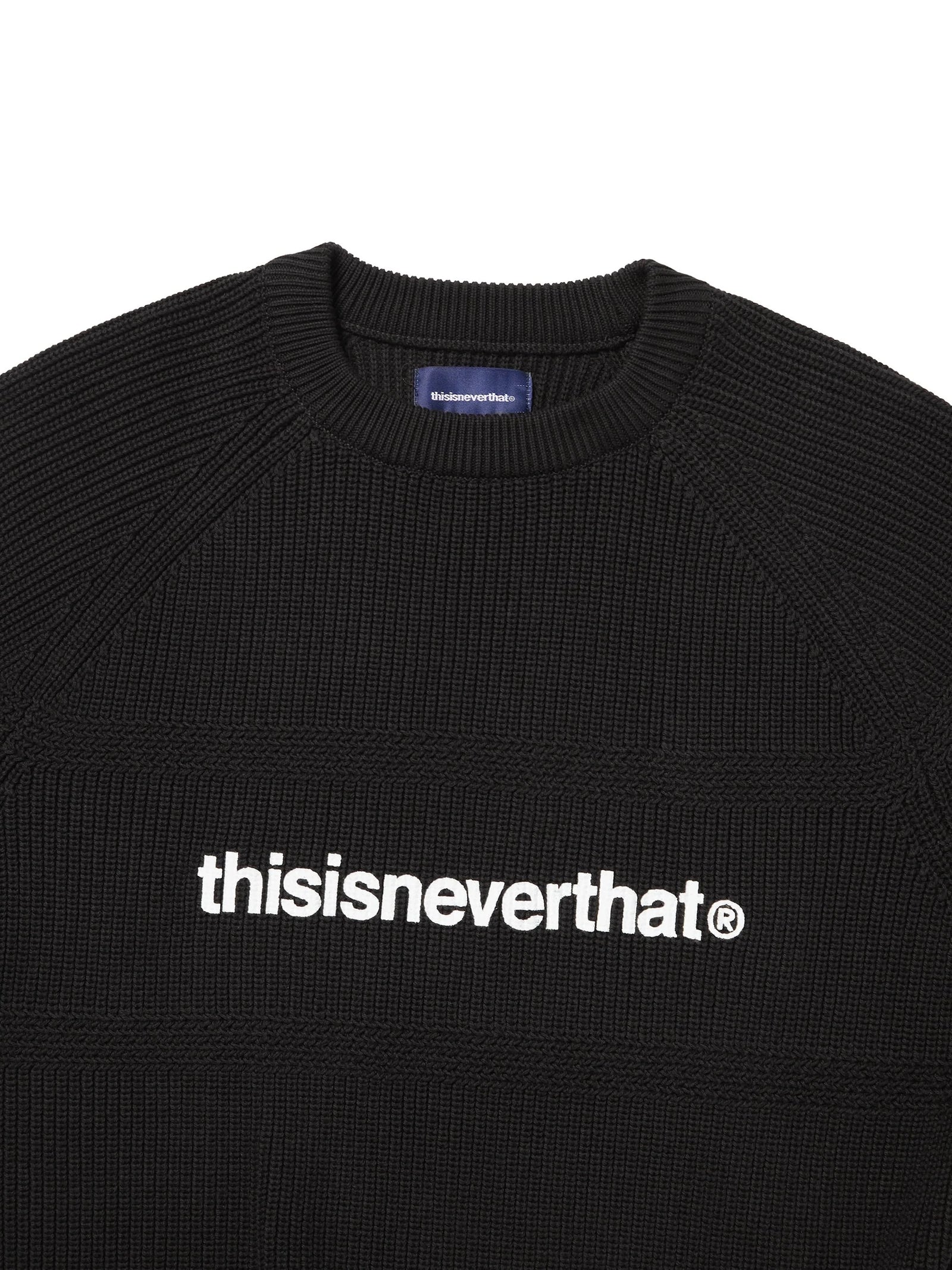 T-Logo Knit Sweater Black / THISISNEVERTHAT