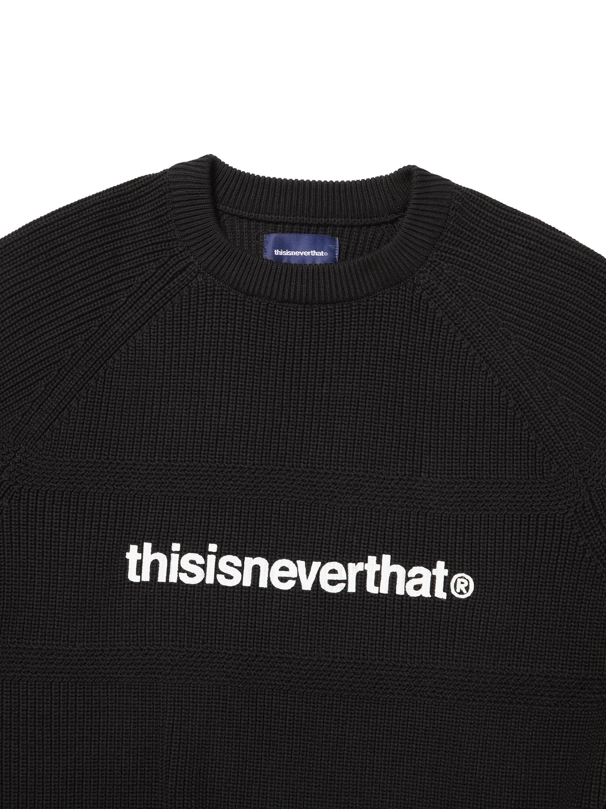 T-Logo Knit Sweater Black / THISISNEVERTHAT