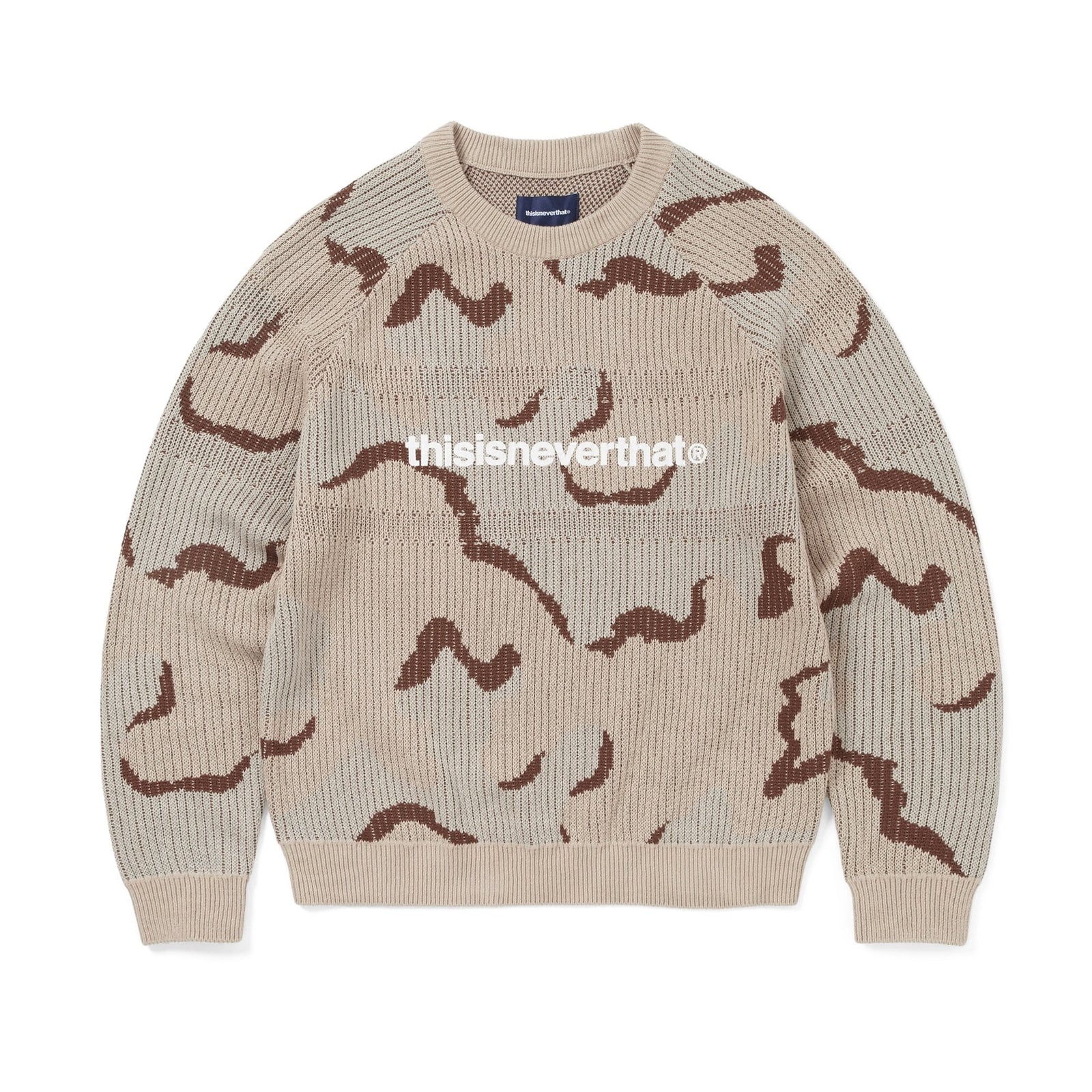 T-Logo Knit Sweater Camo /  THISISNEVERTHAT