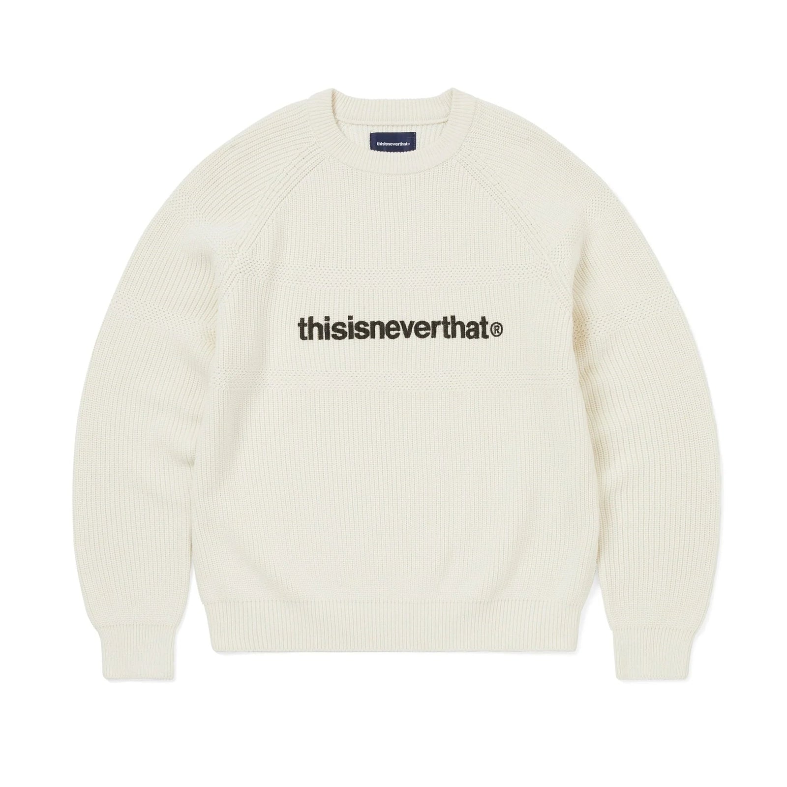 T-Logo Knit Sweater White / THISISNEVERTHAT