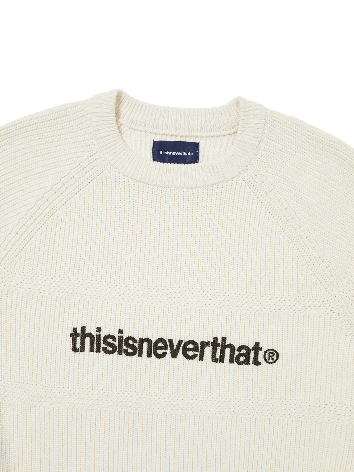 T-Logo Knit Sweater White / THISISNEVERTHAT