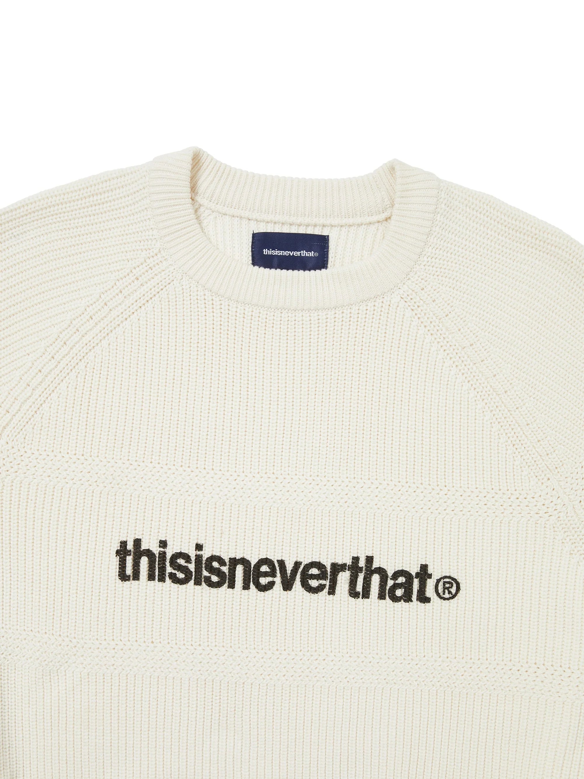T-Logo Knit Sweater White / THISISNEVERTHAT