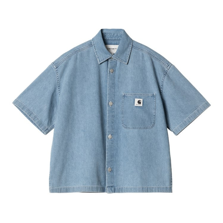 W&#39; S/S Lovilia Shirt / carhartt wip / blue bleached