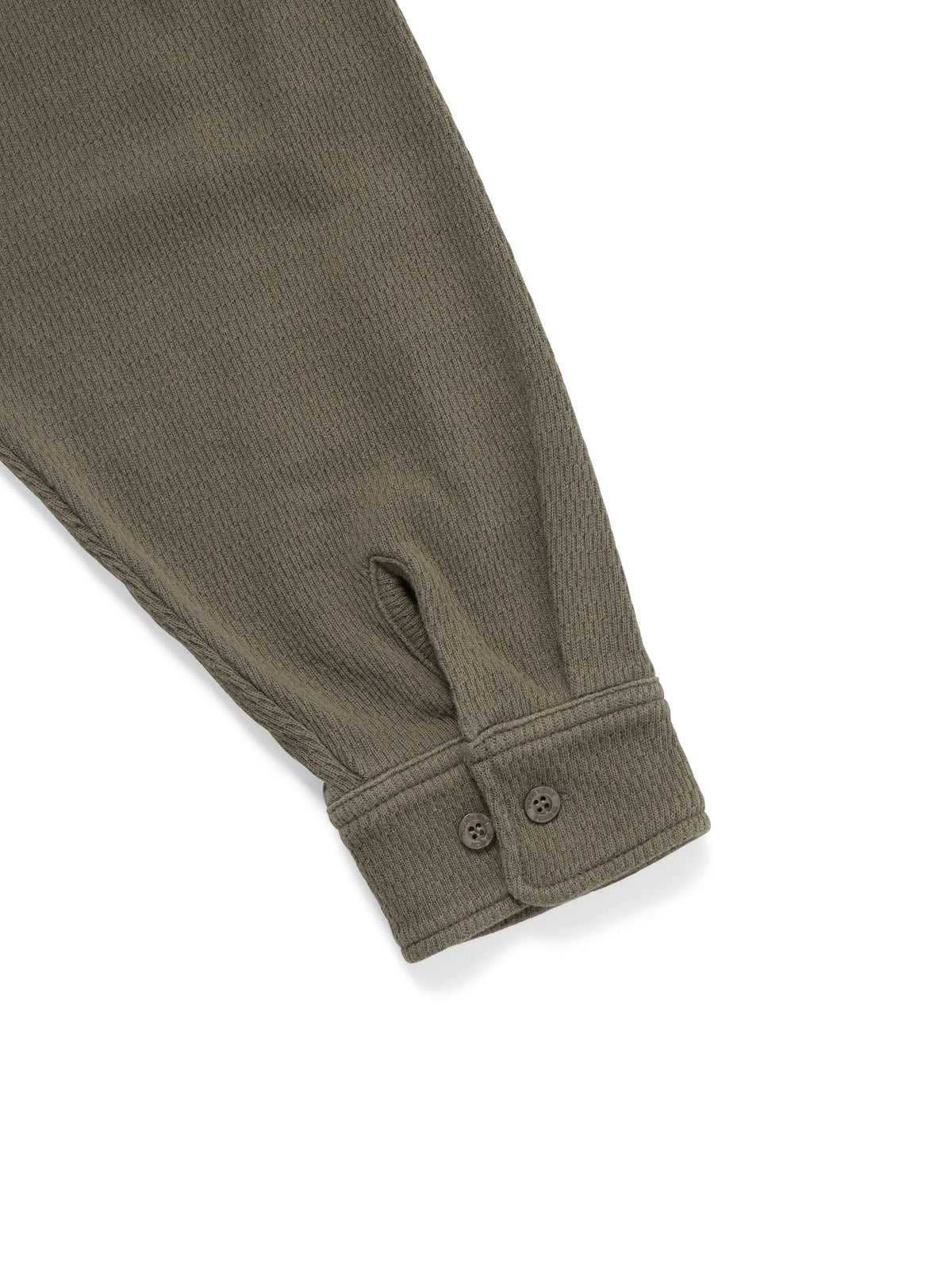 Waffle Full Zip Polo Sweatshirt / THISISNEVERTHAT / DARK MOCHA