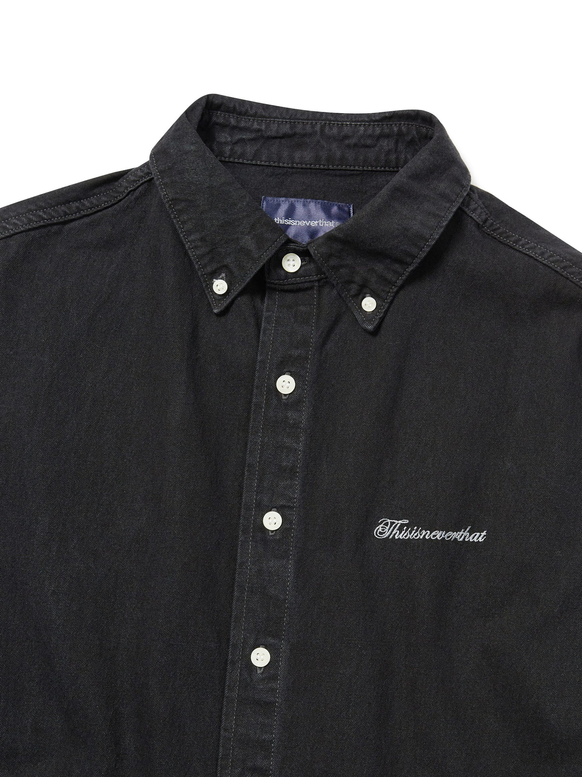 Washed Denim S/S Shirt Black / THISISNEVERTHAT