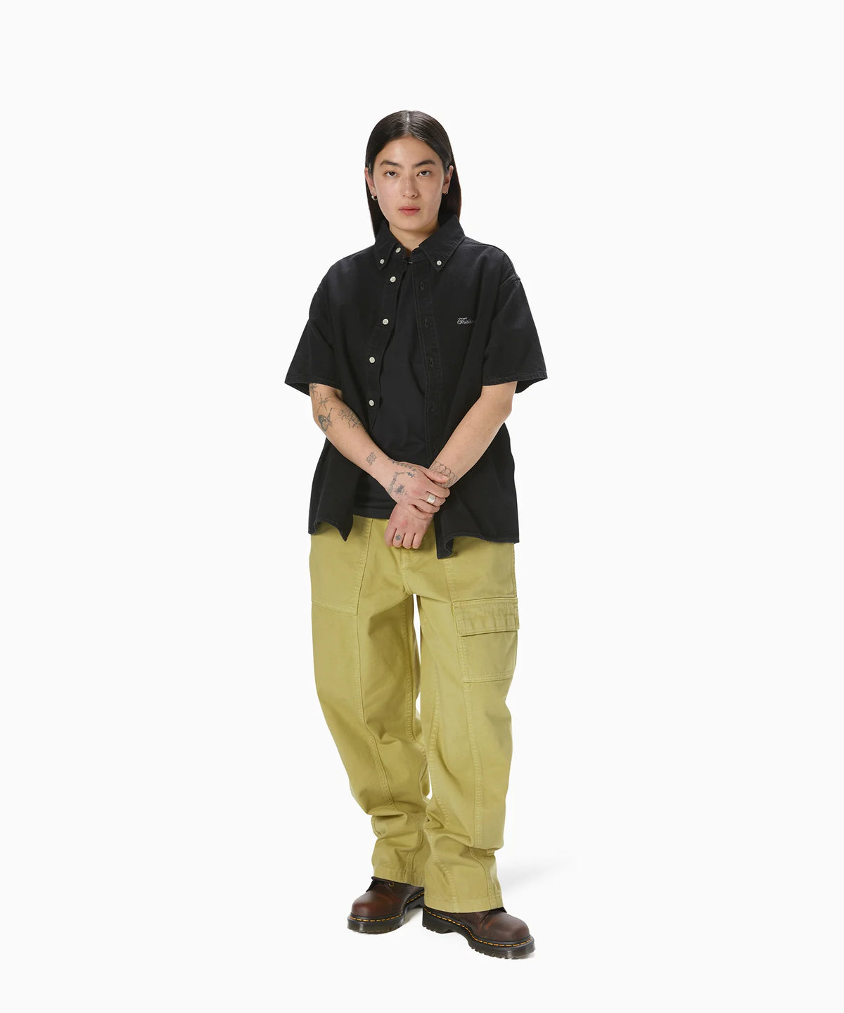 Washed Denim S/S Shirt Black / THISISNEVERTHAT