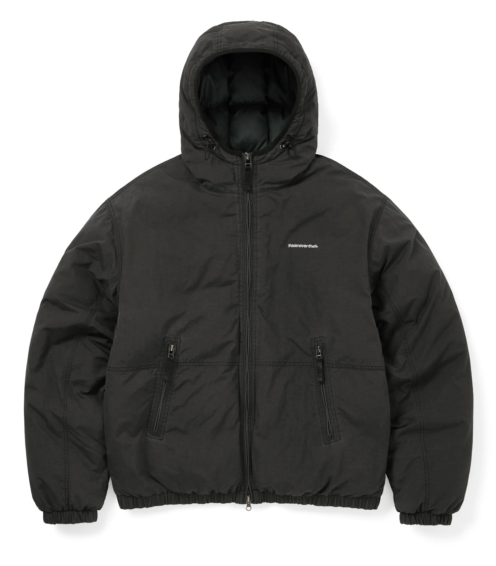 Washed Down Puffer Jacket Black / thisisneverthat