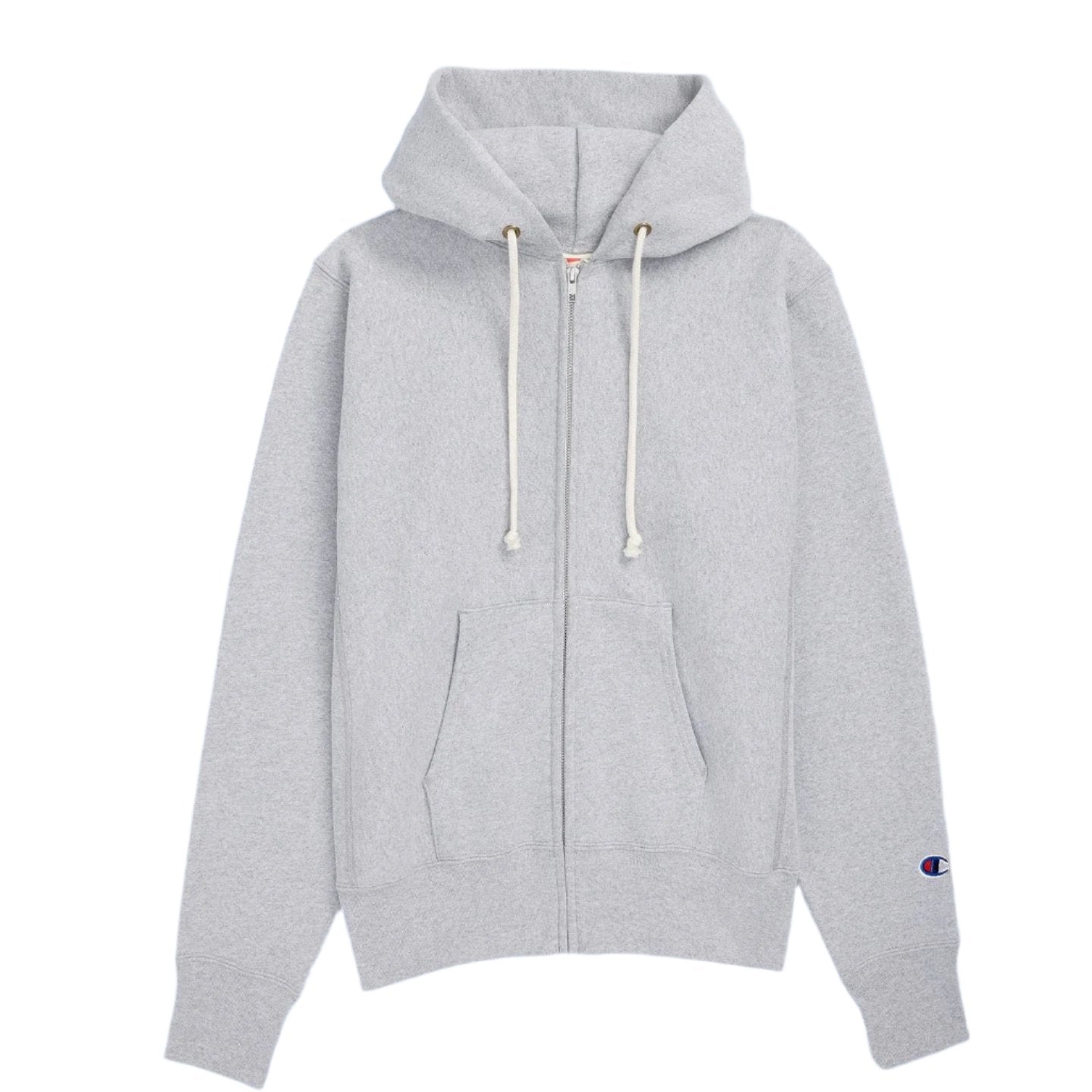 MADE IN USA ZIPPED HOODIE CHAMPION PINNACLE SILVER GREY