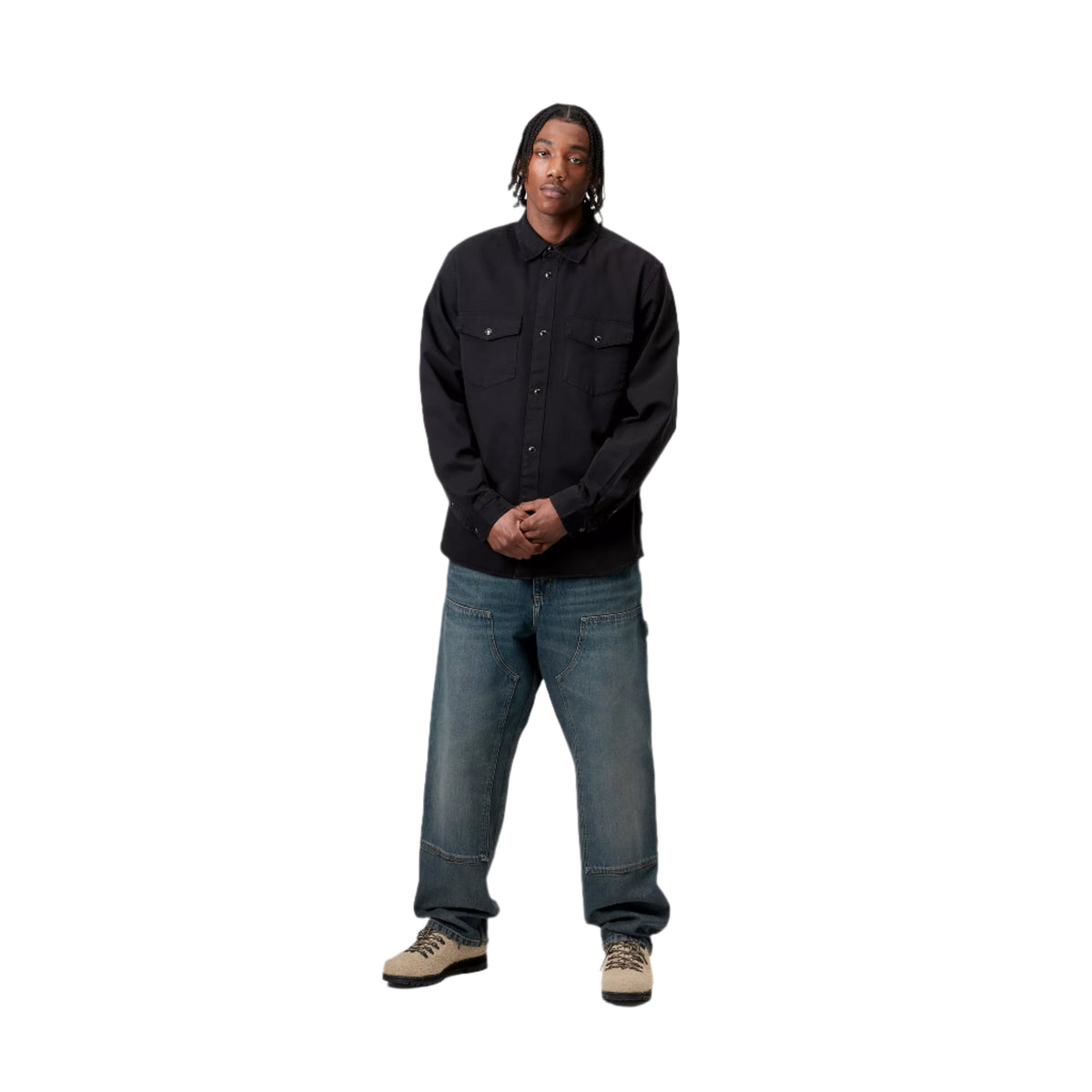 Double Knee Pant  / carhartt wip / blue worn used wash