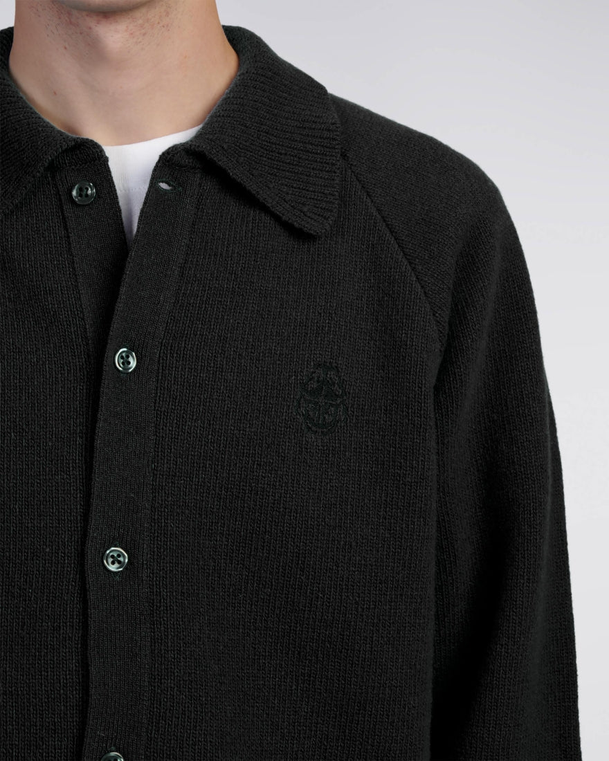 Mars Polo Cardigan / edwin / black