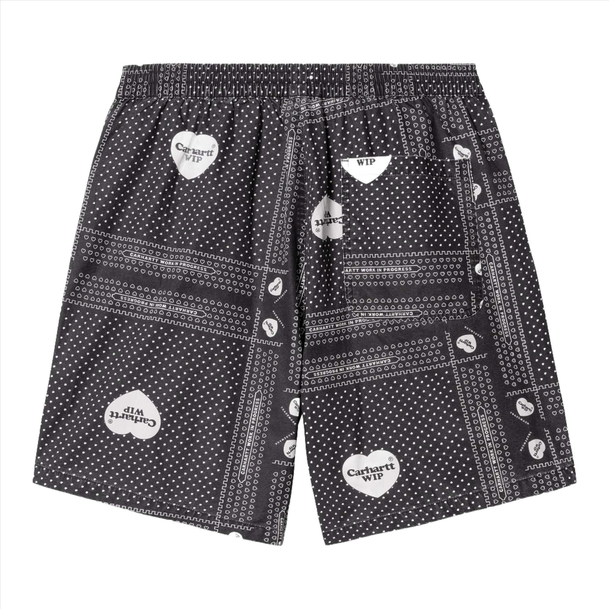 HEART BANDANA SHORT / CARHARTT WIP / BLACK