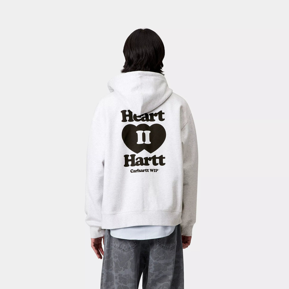 Hooded Heart II Hartt Sweat Jacket / carhartt wip / ash