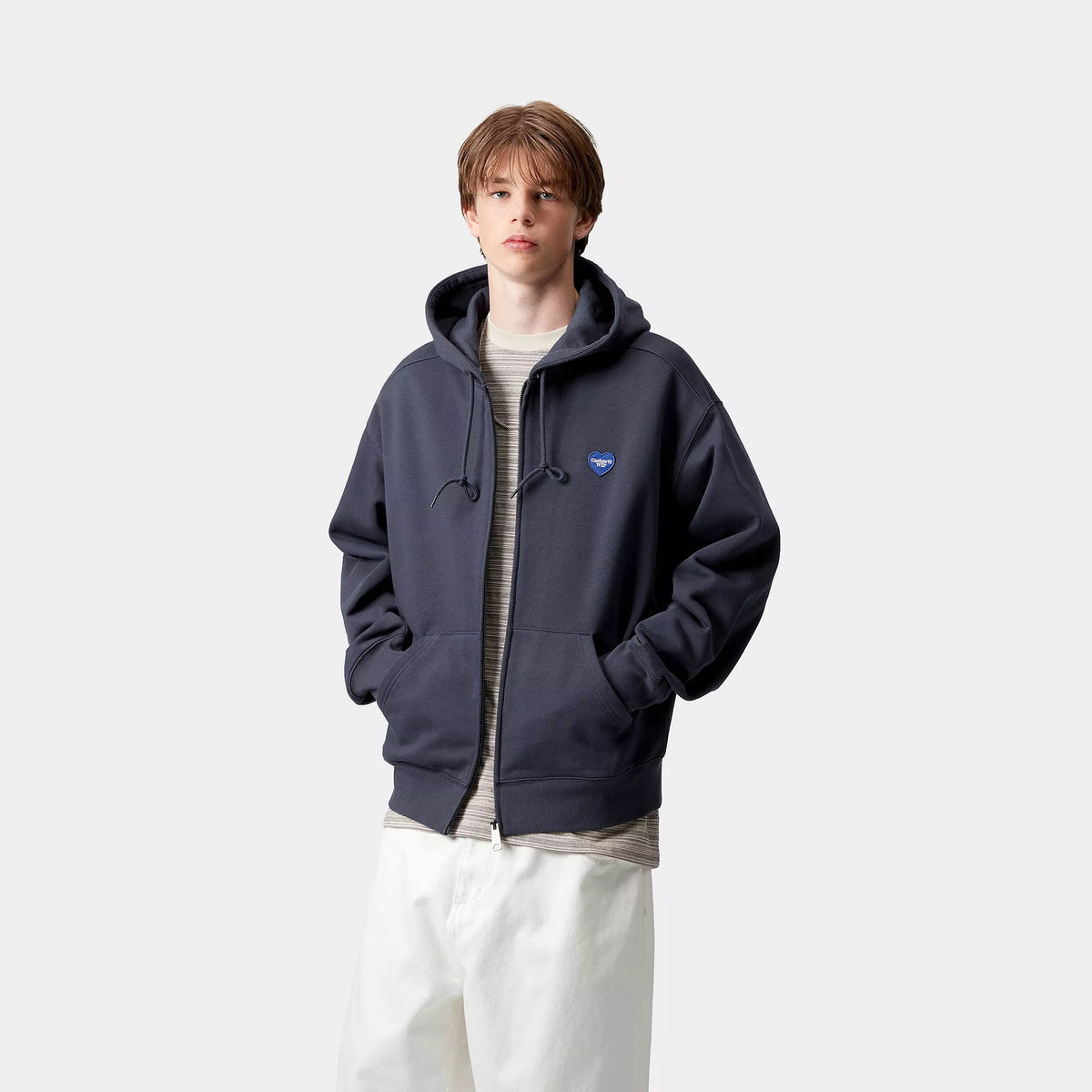 Hooded Heart II Hartt Sweat Jacket / carhartt wip / BLUE